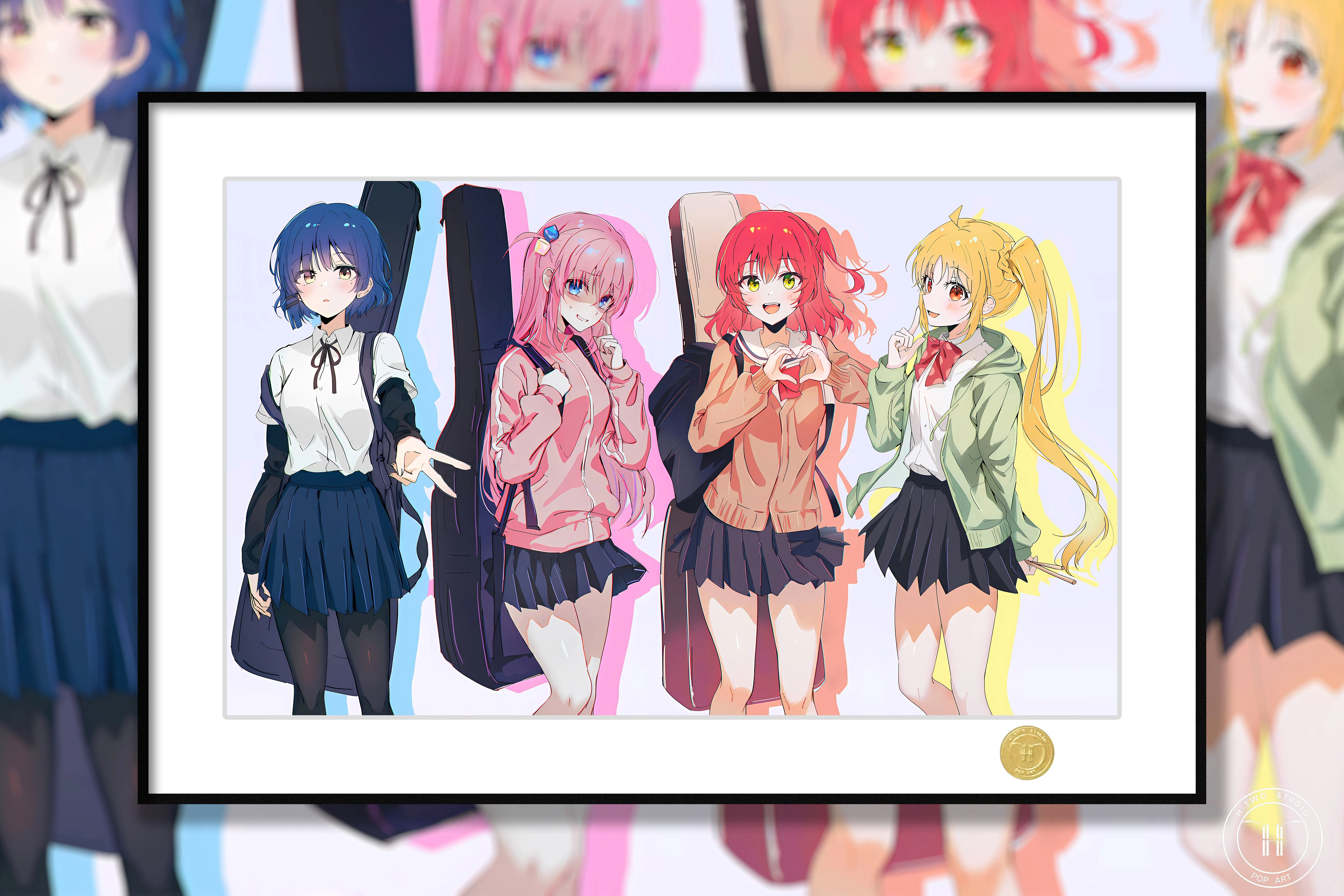 【Pre-sale】Decorative Painting of Four Girls-BOCCHI THE ROCK!-H2 Studio