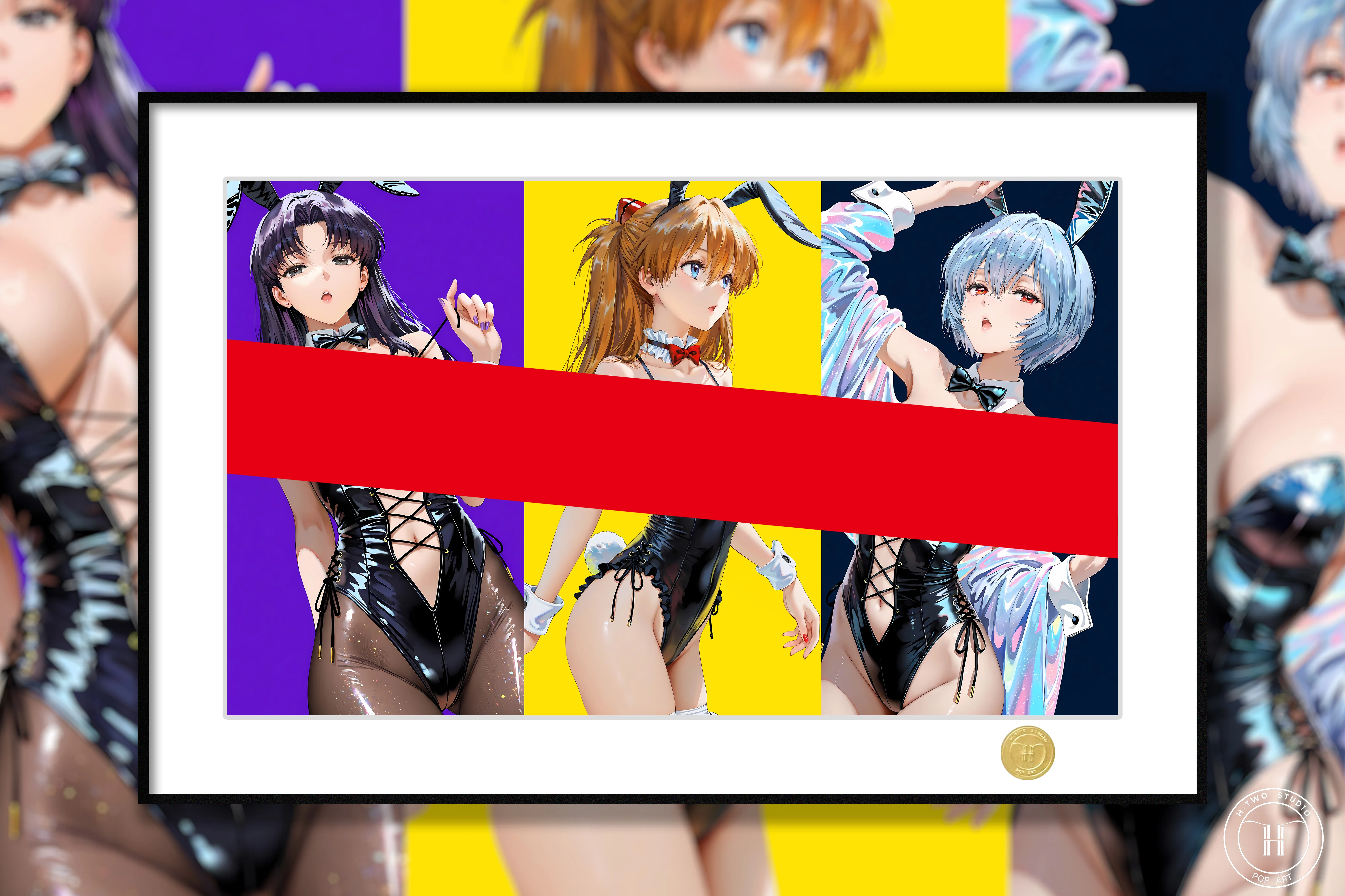 【Pre-sale】Decorative Painting of Asuka Langley Soryu, Ayanami Rei and 葛城ミサト-EVA-H2 Studio