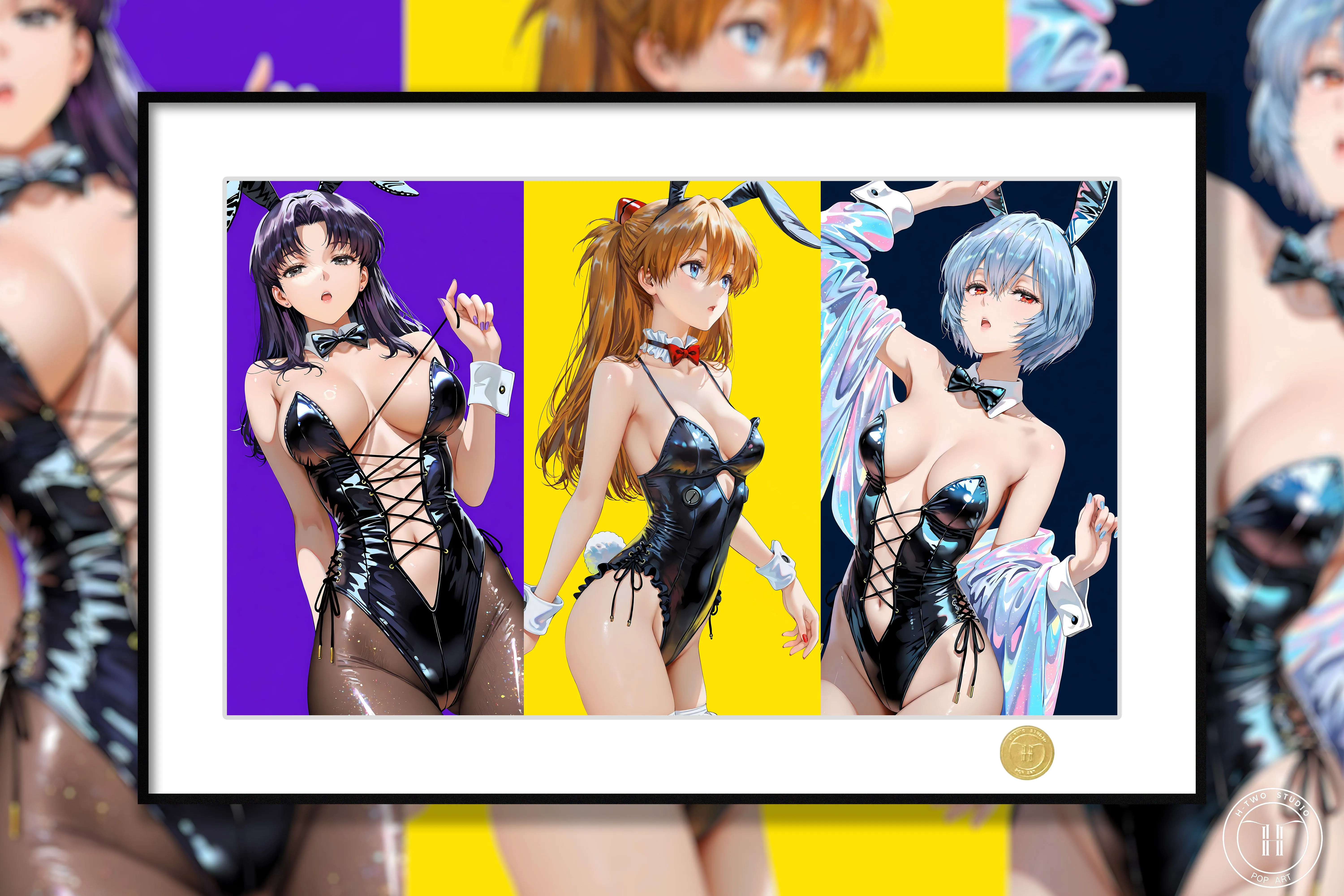 【Pre-sale】Decorative Painting of Asuka Langley Soryu, Ayanami Rei and 葛城ミサト-EVA-H2 Studio