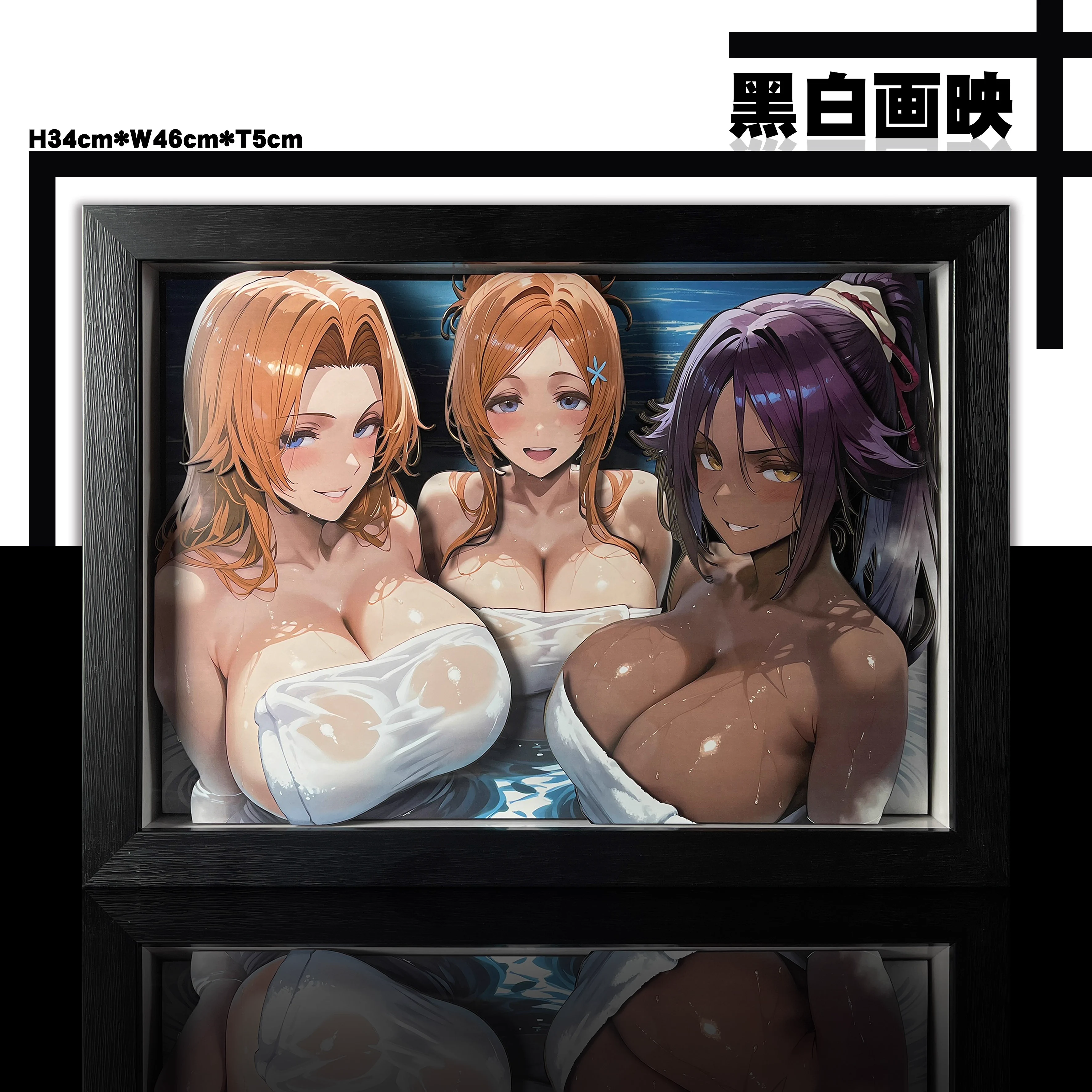 【Pre-sale】KKMP-005 Decorative Painting of Matsumoto Rangiku, Inoue Orihime and Shihouin Yoruichi-B&W Studio