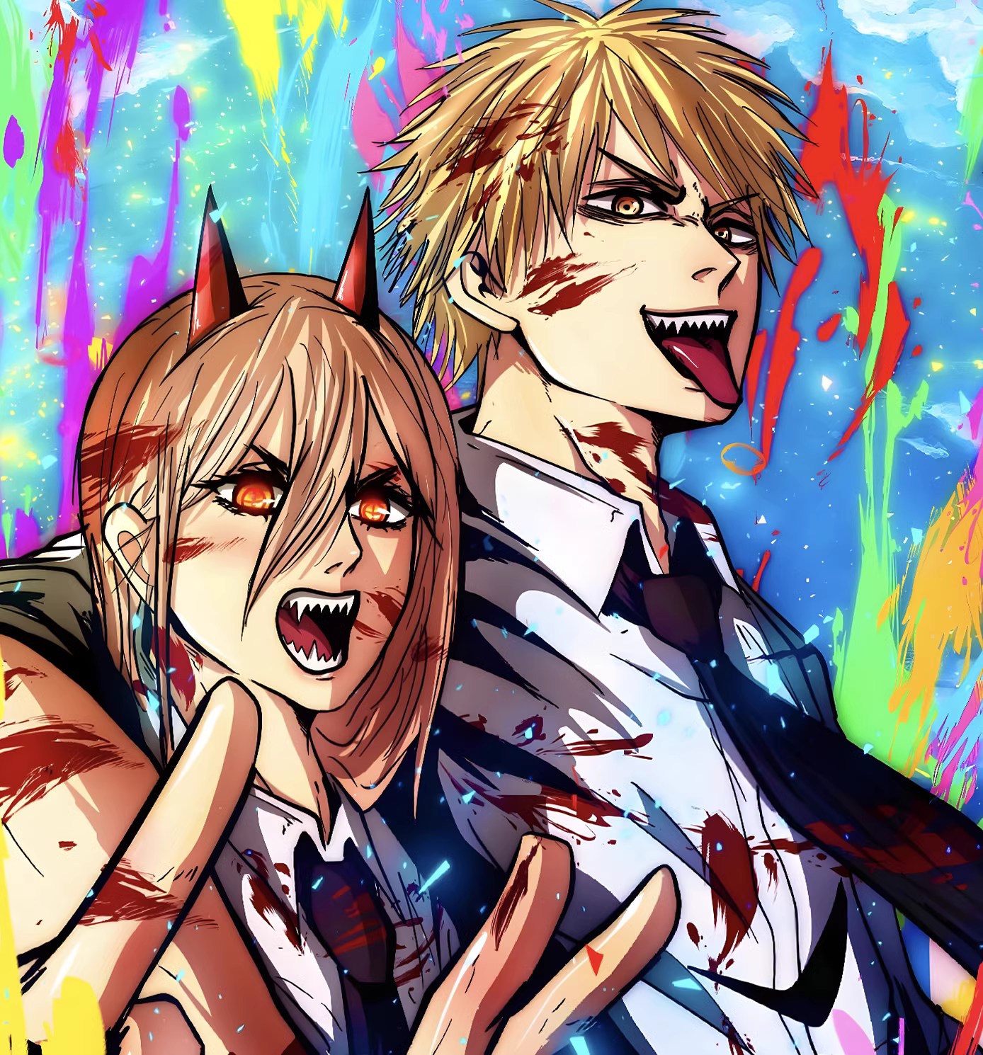 【Pre-sale】Decorative Painting of Power and Denji-H2 Studio