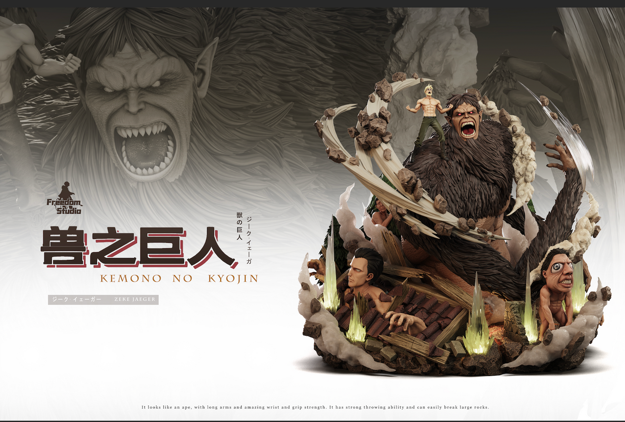 【Pre-sale】Zeke Jaeger and Beast Titan-Attack on Titan-Freedom Studio