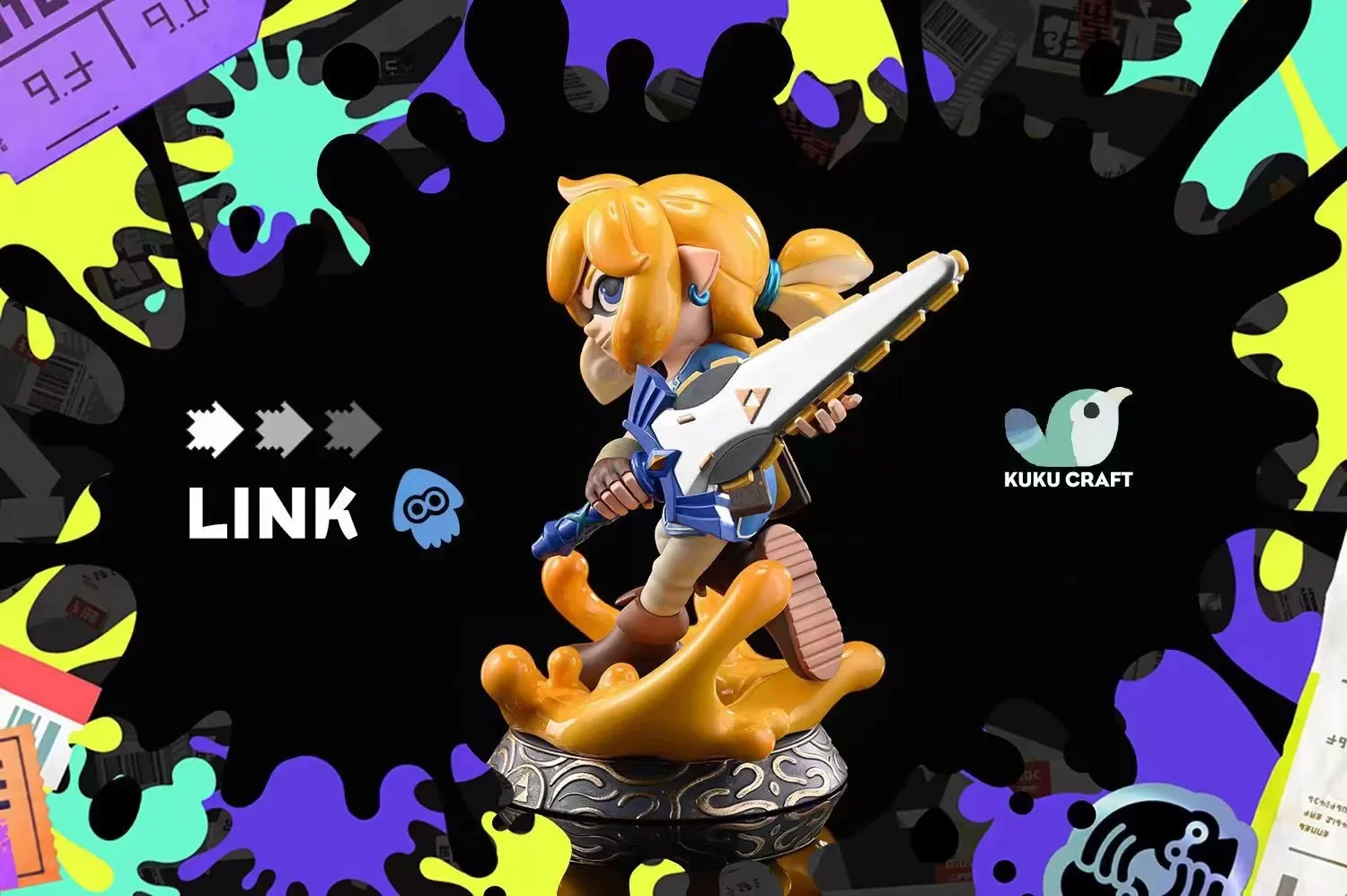 【Sold out】Squid Princess Zelda and Squid Link-The Legend of Zelda Splatoon-KukuCraft Studio