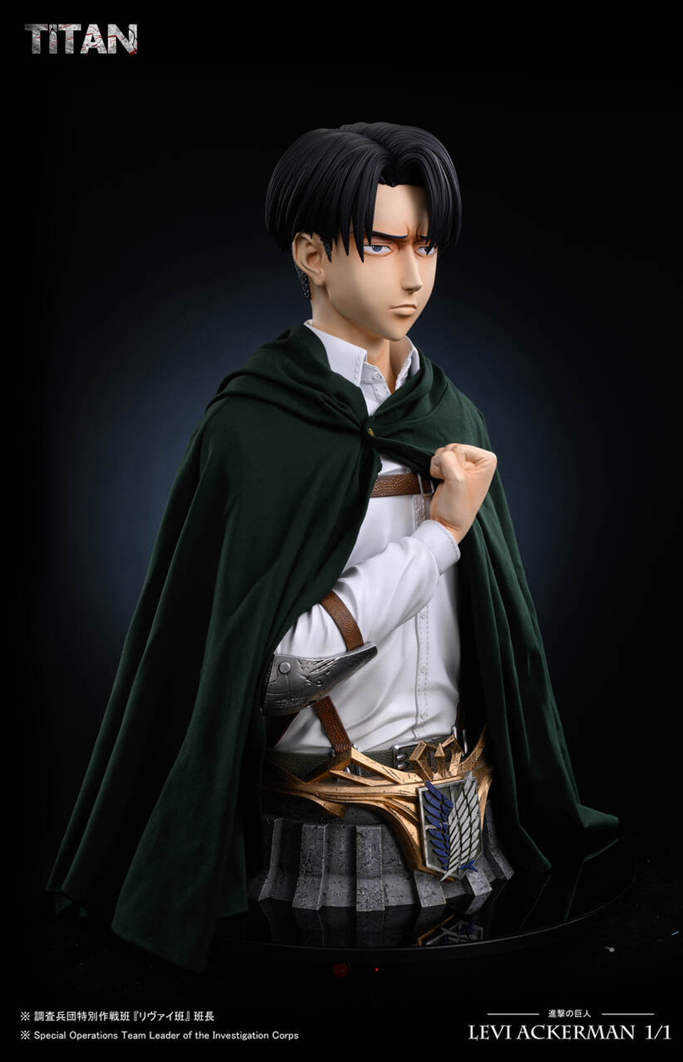 【Pre-sale】1/1 Scale Bust of Levi-Attack on Titan-Titan studio