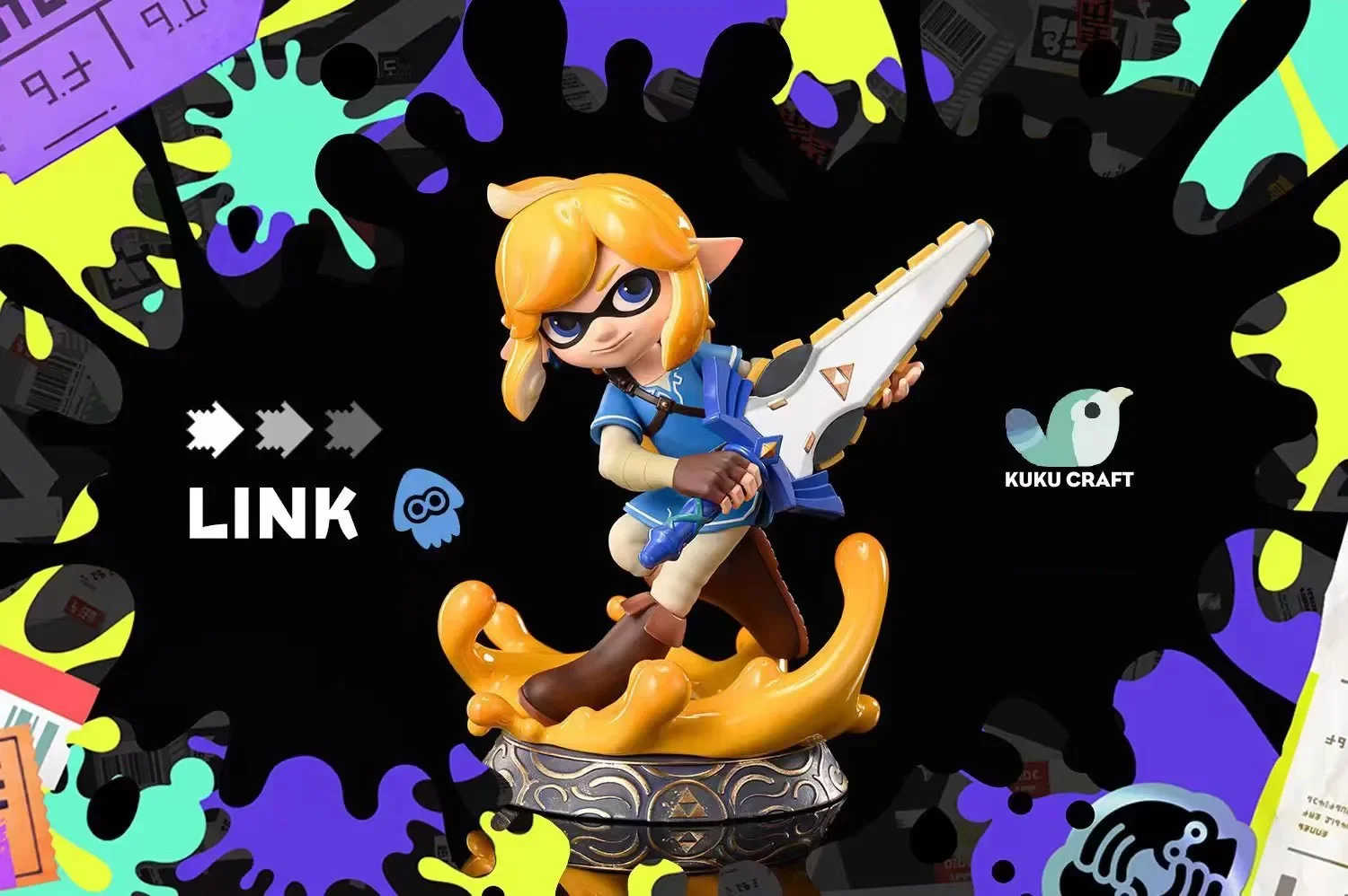 【Sold out】Squid Princess Zelda and Squid Link-The Legend of Zelda Splatoon-KukuCraft Studio