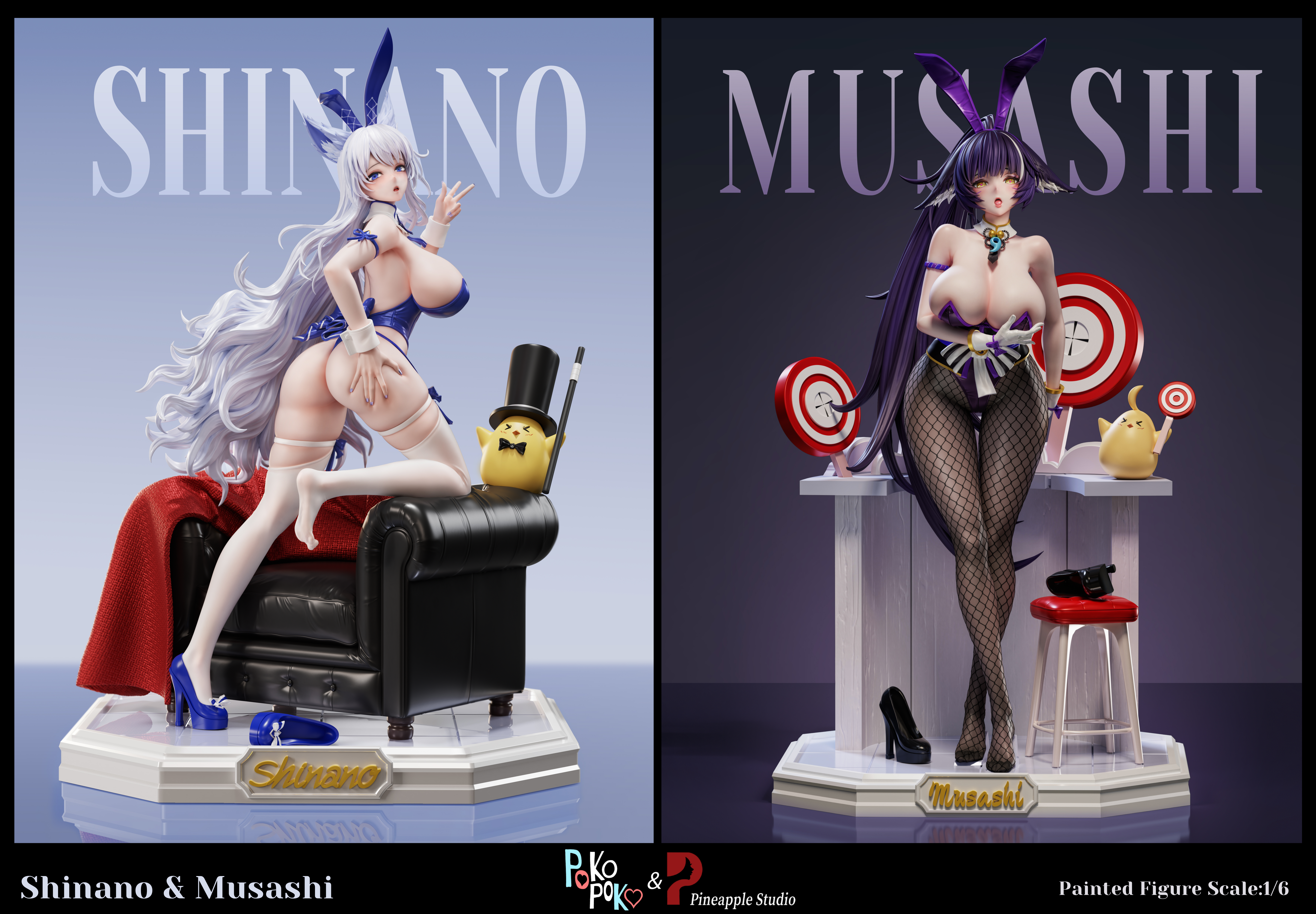【Pre-sale】1/6 Scale Shinano and Musahi-Azure Lane-Pineapple Studio X POKO POKO