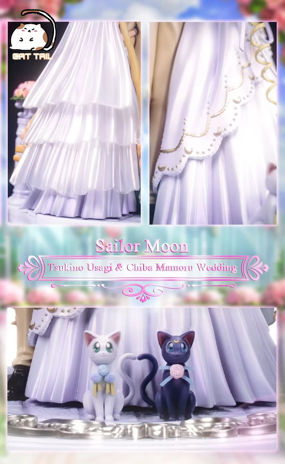 【Pre-sale】1/6 Scale Wedding Ver. Usagi Tsukino and Mamoru Chiba-Cat Tail Studio
