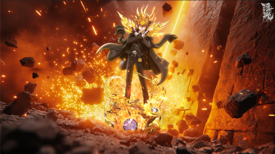 【Sold out】1/6 Scale Sawada Tsunayoshi with LED-Hitman Reborn!-Floating light Studio