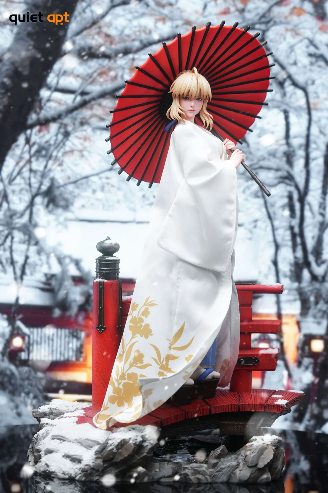 【Pre-sale】1/4 Scale White Eternal Japanese Style Saber Artoria Pendragon-Fate/Grand Order-QuietArt Studio