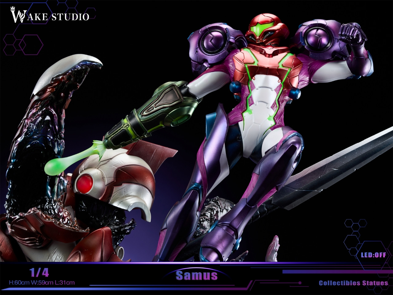 【Pre-sale】1/4 Scale Samus with LED-Metroid-Wake Studio