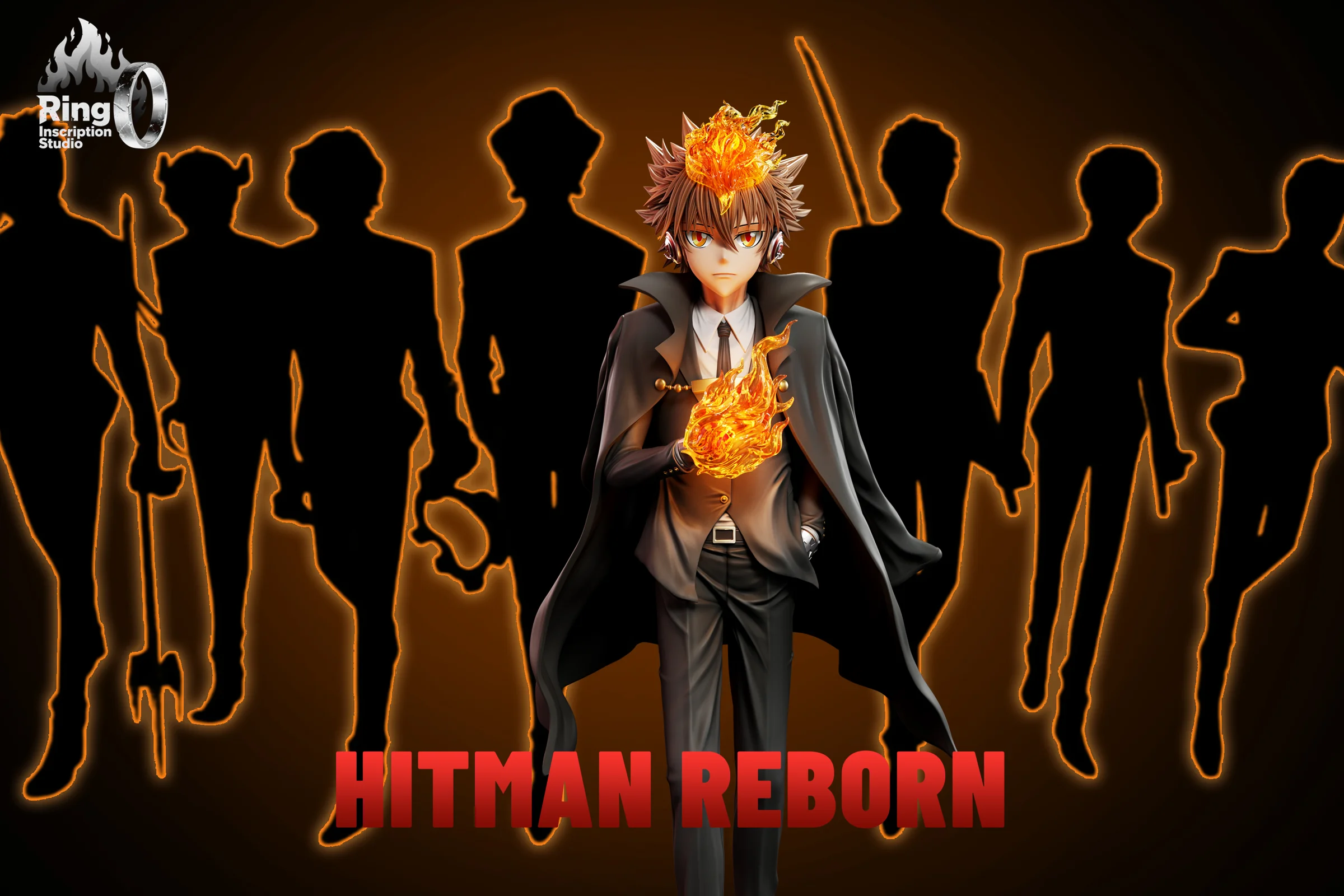 【Pre-sale】1/6 Scale Suit Standing Series 001 Tsunayoshi Sawada with LED-HITMAN REBORN!-Ring Studio