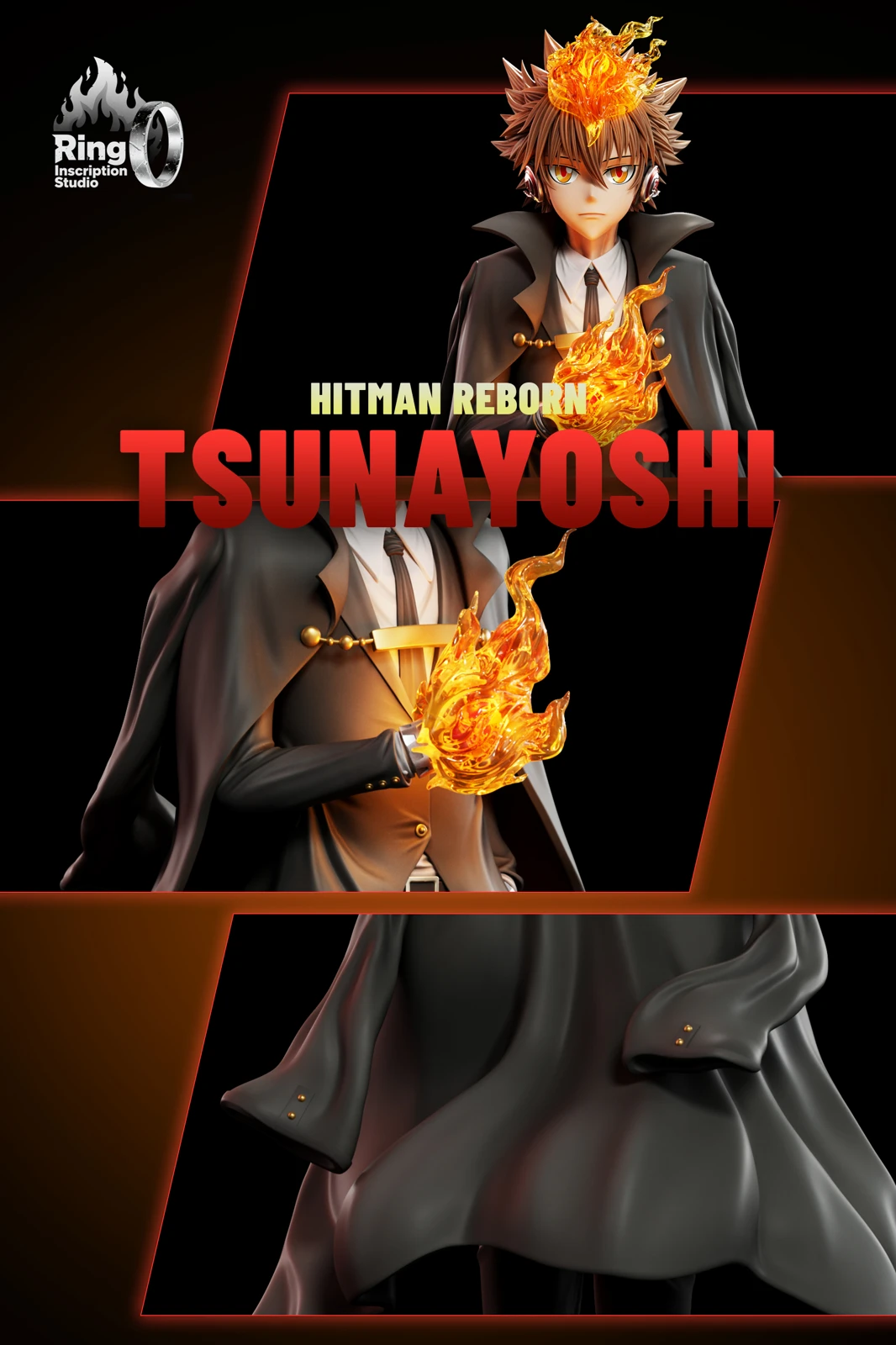 【Pre-sale】1/6 Scale Suit Standing Series 001 Tsunayoshi Sawada with LED-HITMAN REBORN!-Ring Studio