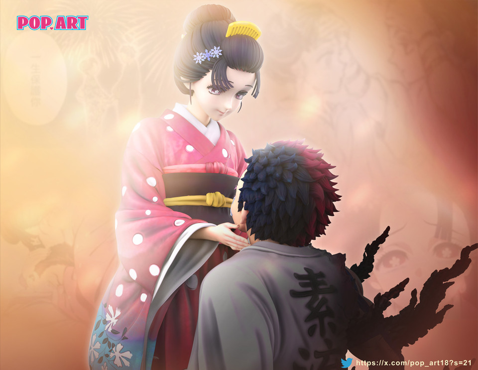 【Sold out】1/6 Scale Akaza and Koyuki-POP.ART Studio