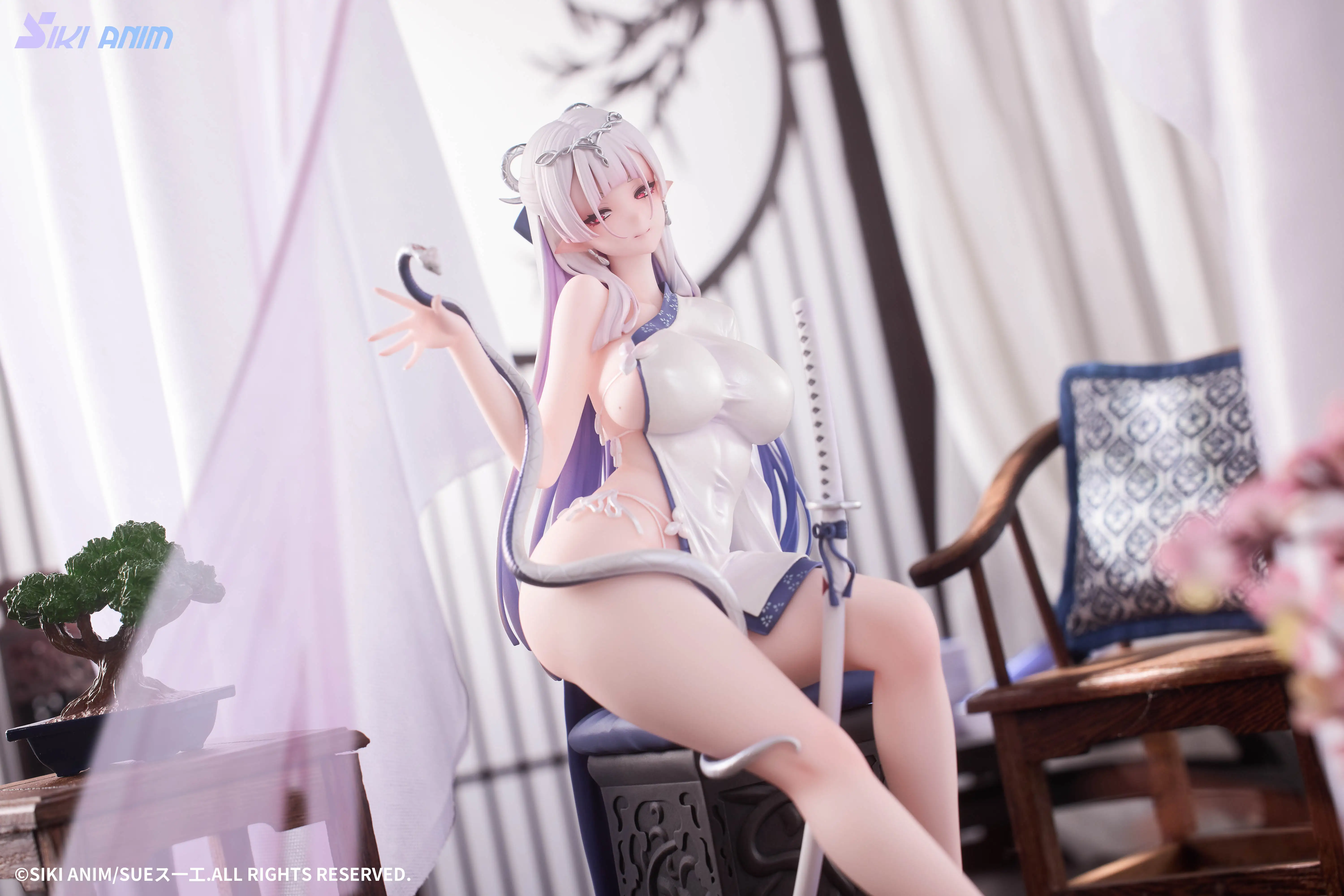 【Pre-sale】1/7 Scale Color of Green and White Snake-Other series-sikianim Studio