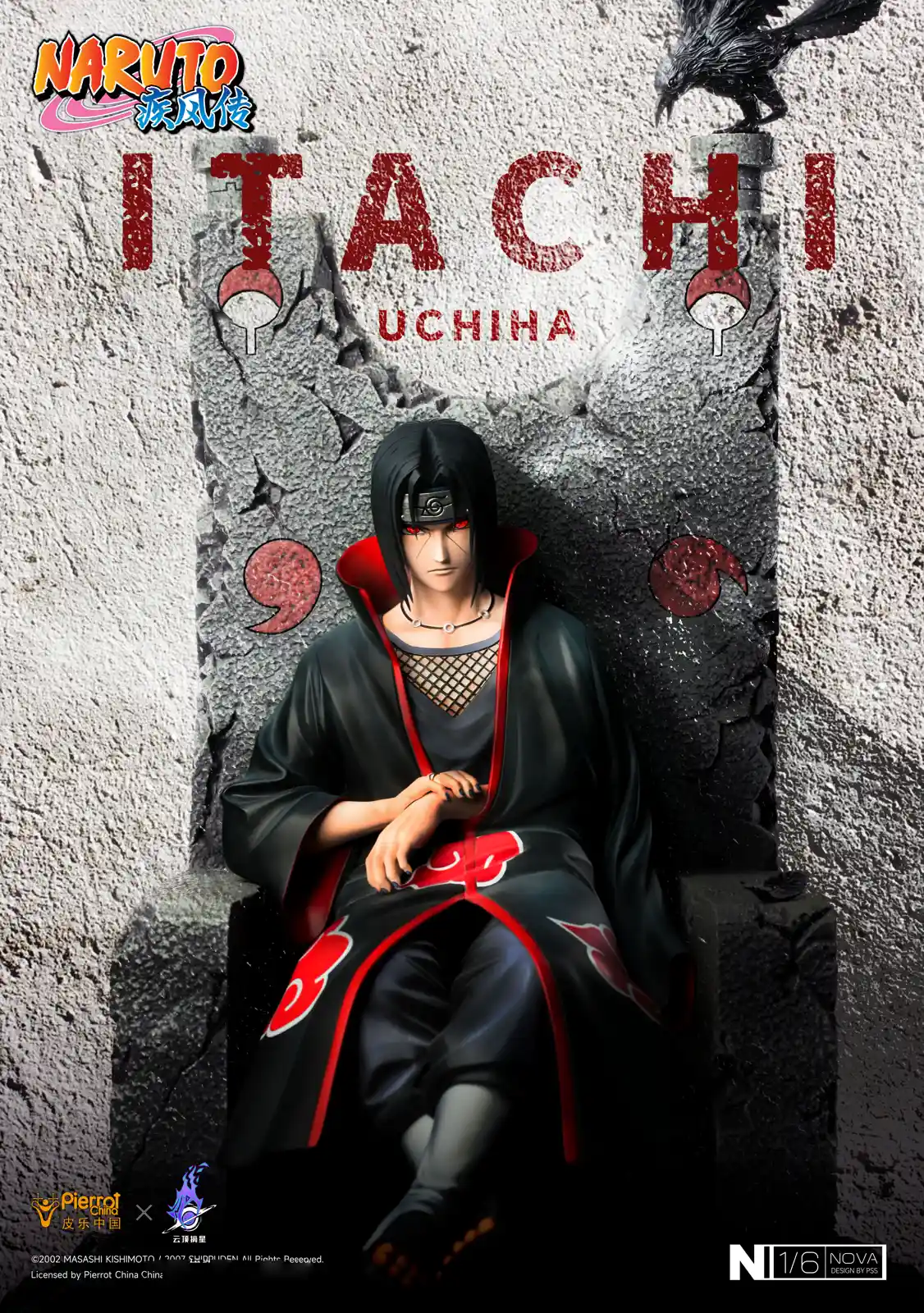 【Sold out no more】1/6 Scale Licensed Itachi Uchiha with LED-Pierrot China x PickStar Studios