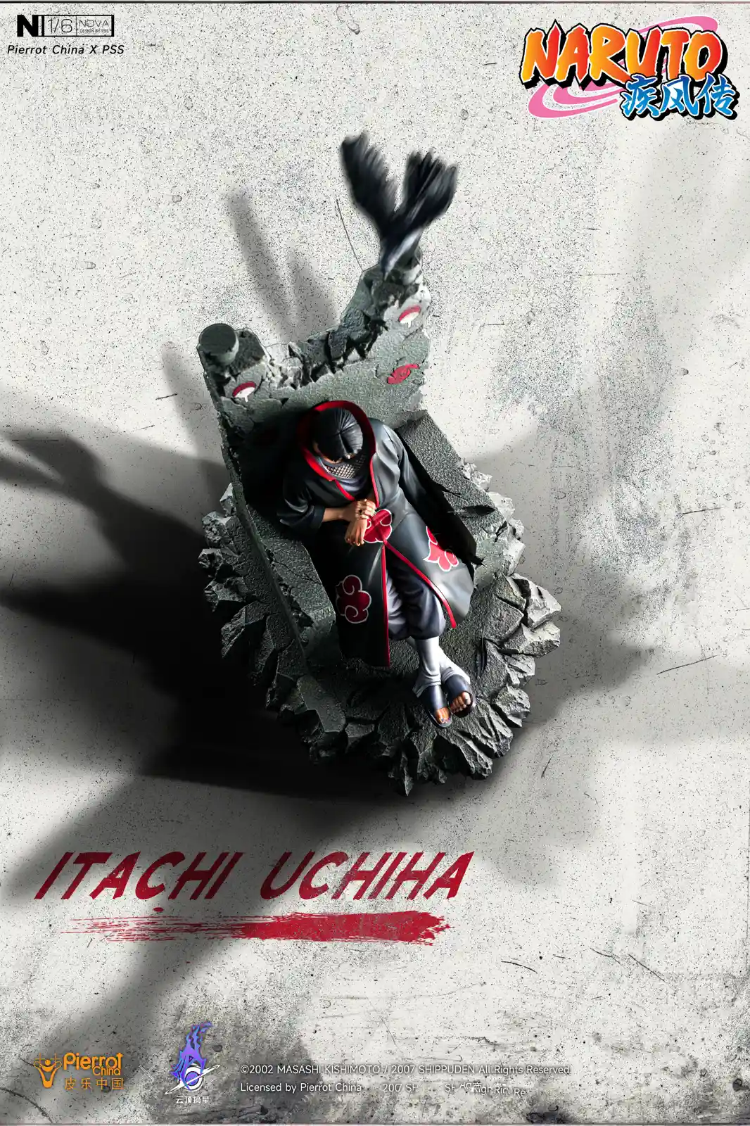 【Sold out no more】1/6 Scale Licensed Itachi Uchiha with LED-Pierrot China x PickStar Studios