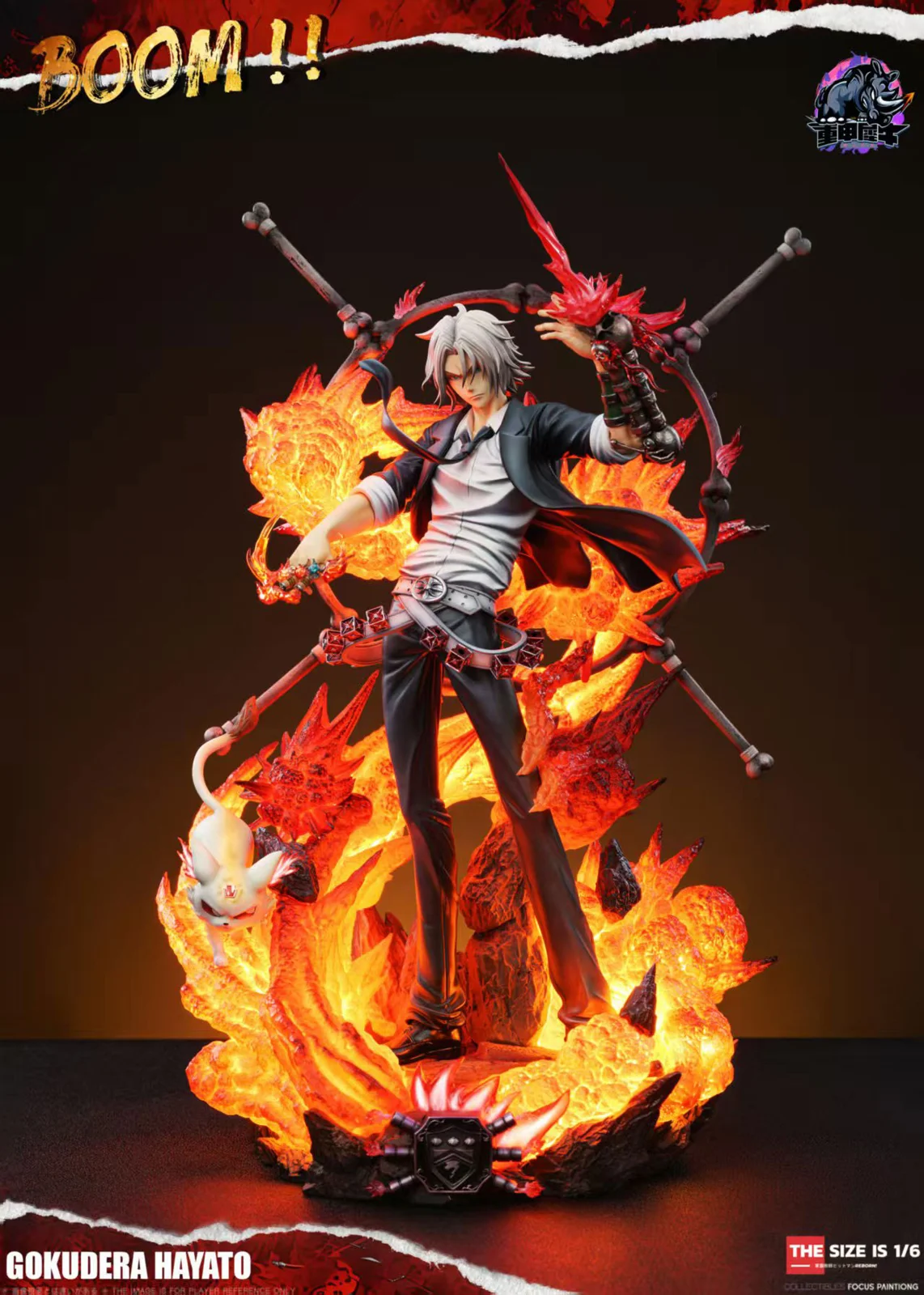 【Sold out】1/6 Scale Hayato Gokudera with LED-HITMAN REBORN!-ZhongJiaXiNiu Studio