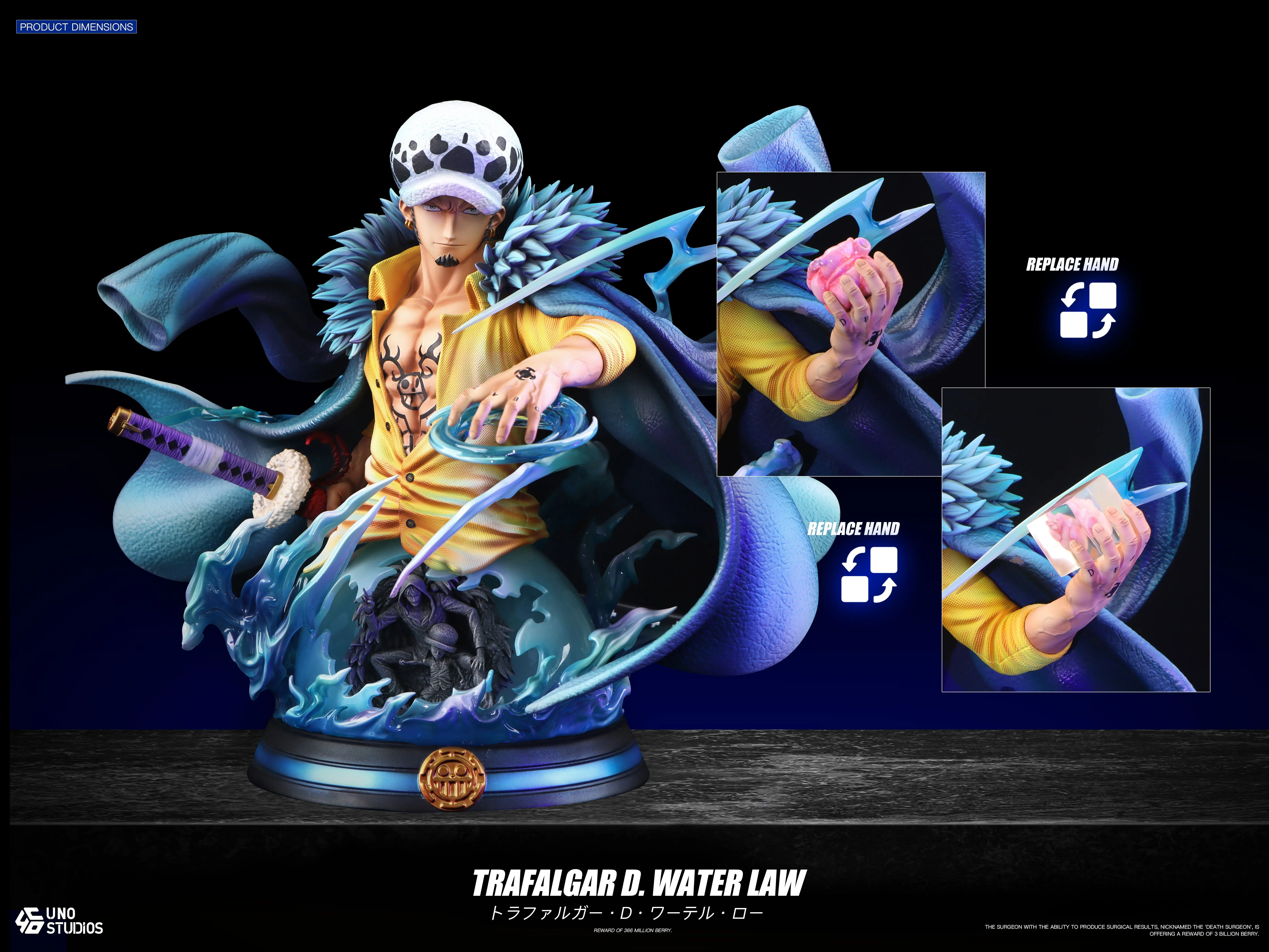 【Sold out】1/4 Scale Bust of Trafalgar D. Water Law-UNO Studio