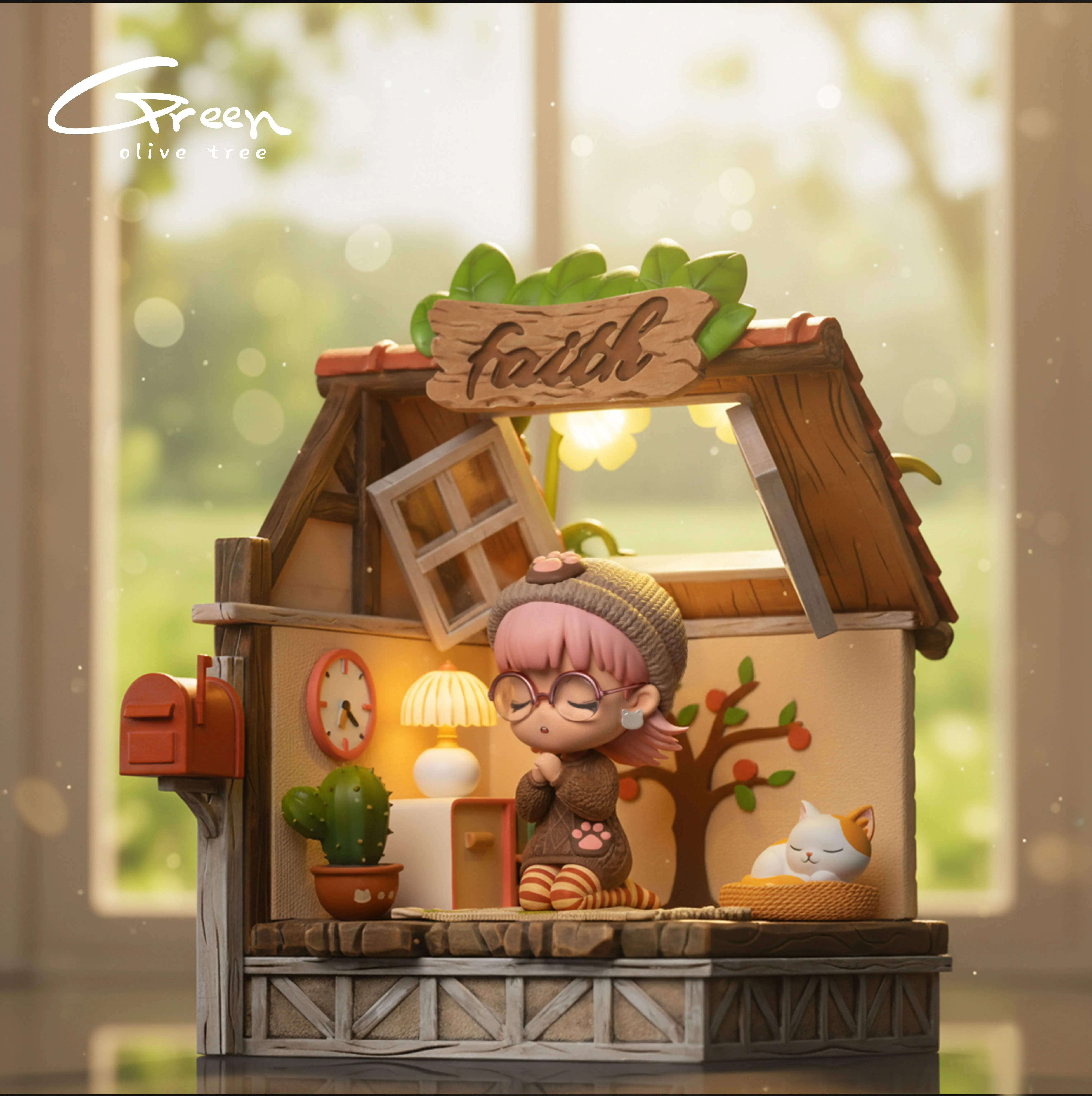 【Pre-sale】Praying Phoebe-Green Olive Tree Studio