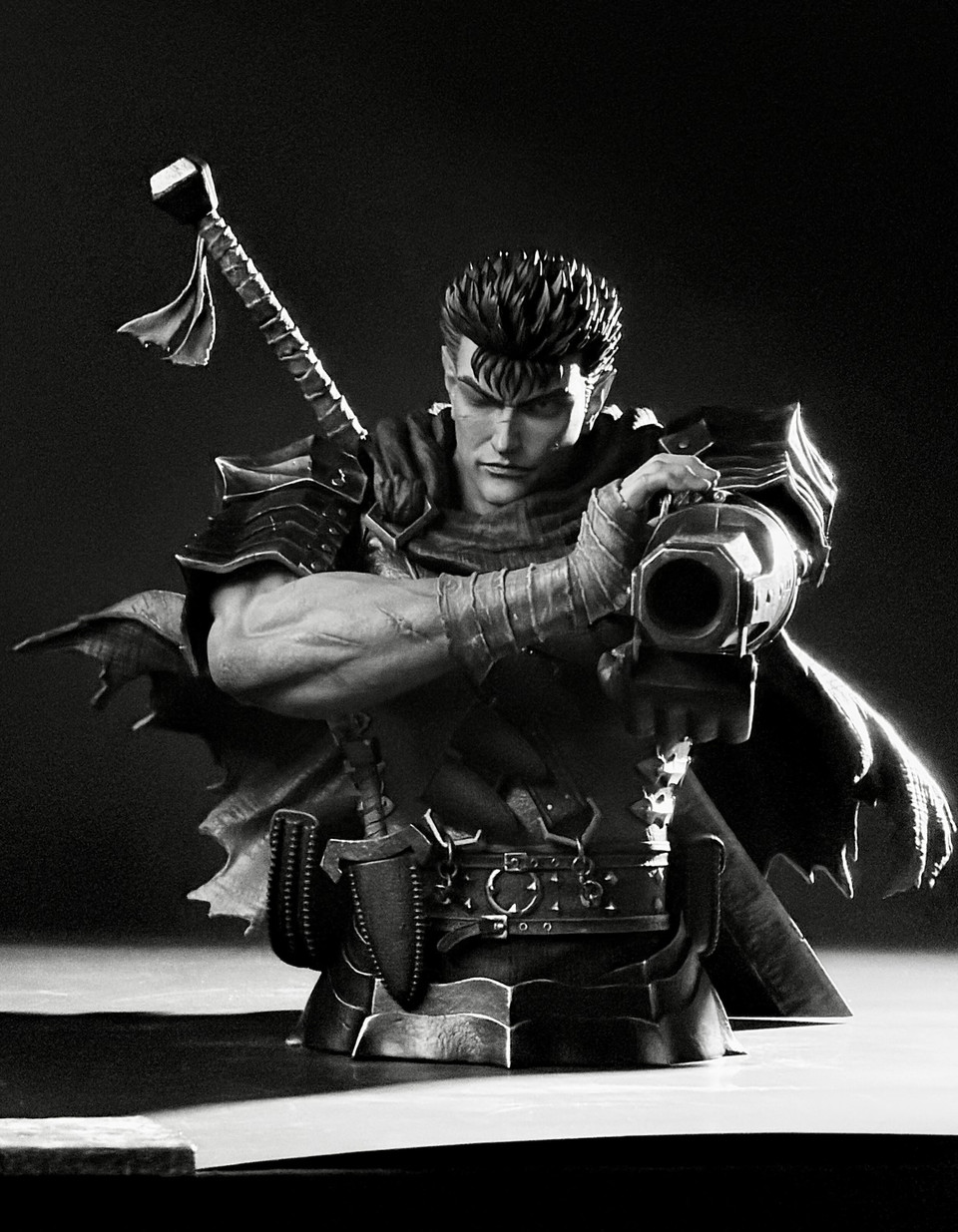 【Pre-sale】1/3 Scale Moment Bust of Guts The Black Swordsman's Berserk-BIHS Studio