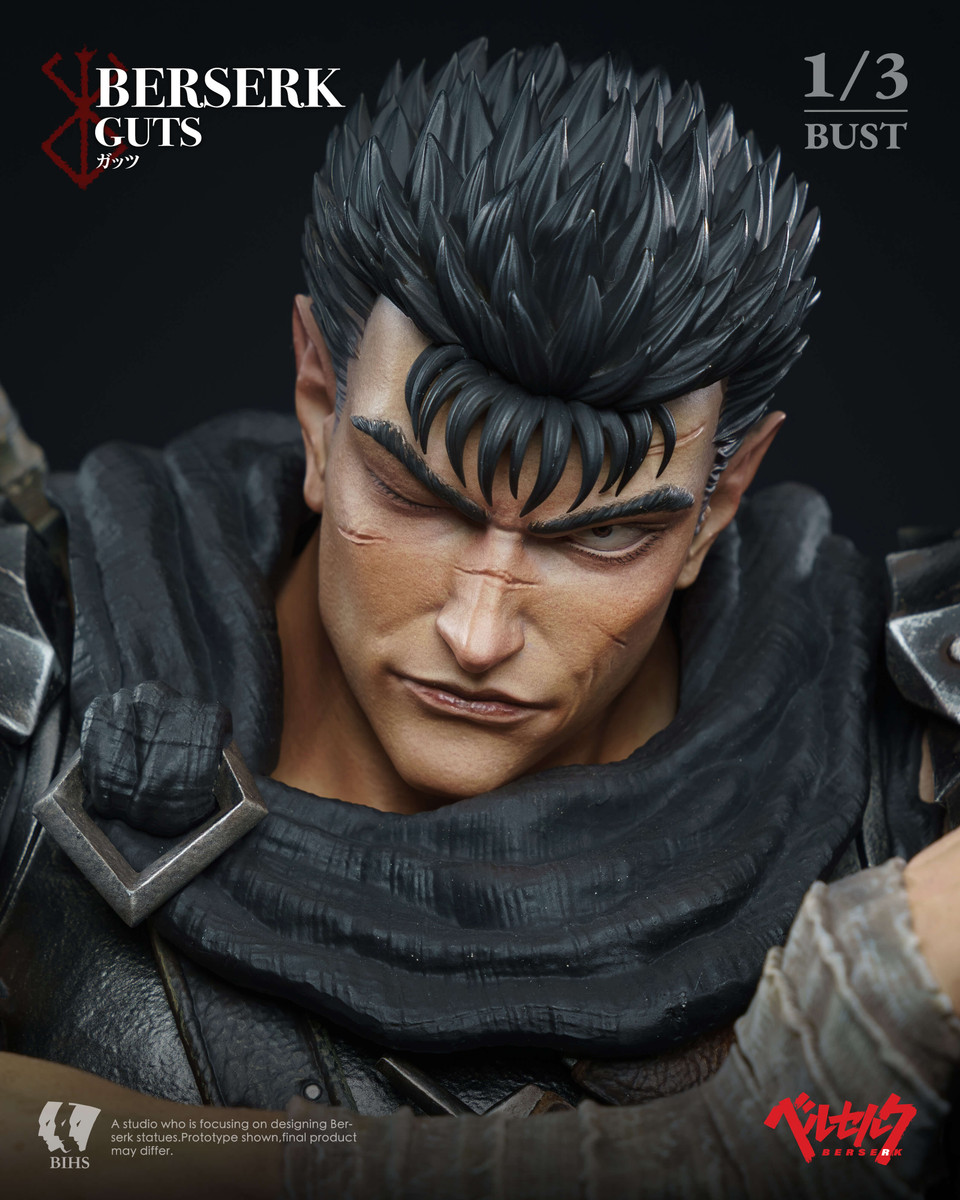 【Pre-sale】1/3 Scale Moment Bust of Guts The Black Swordsman's Berserk-BIHS Studio