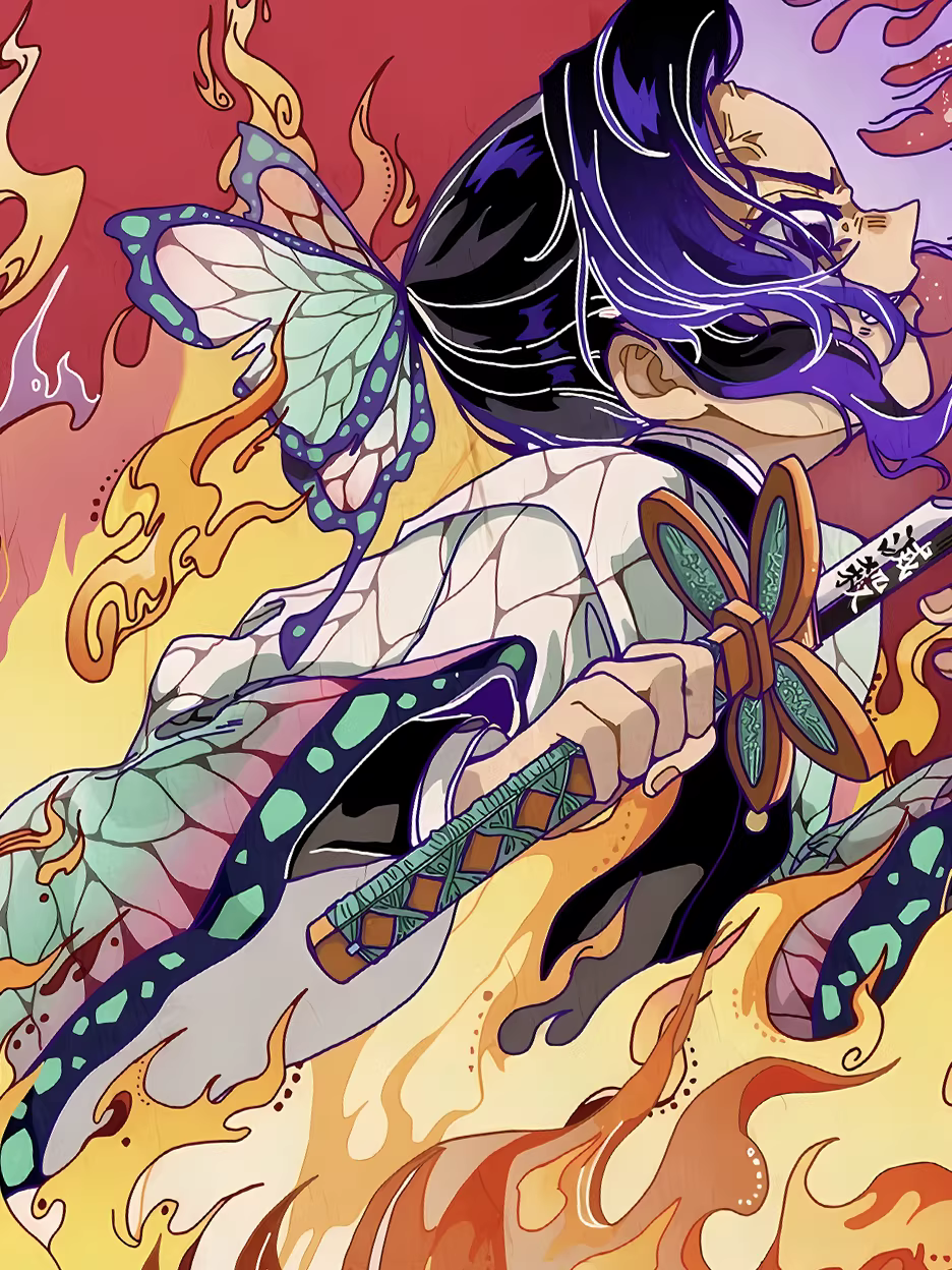 【Pre-sale】Decorative Painting of Fire Kochou Shinobu-XingKong Studio