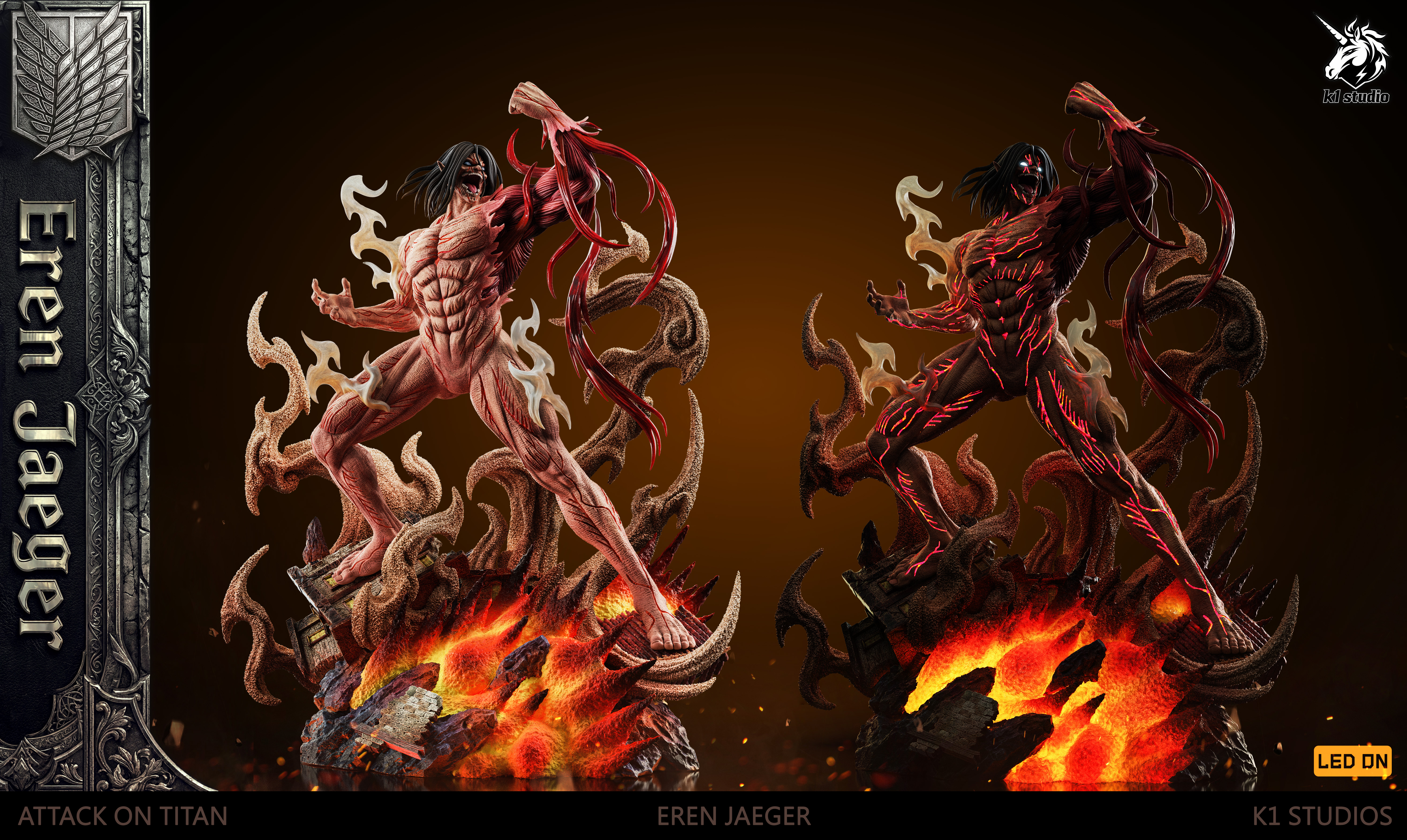 【Pre-sale】1/6 Scale Eren Jaeger with LED-K1 Studio