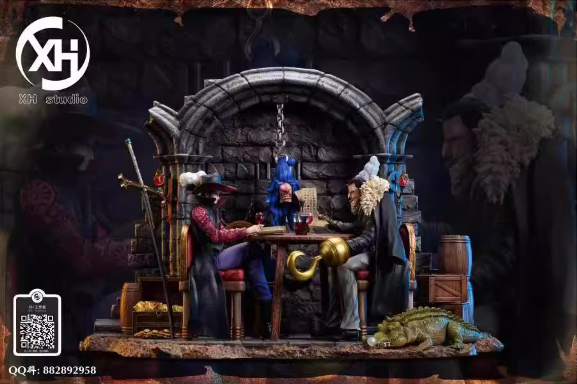 【Pre-sale】1/4 Scale Dracule Mihawk & Sir Crocodile-One piece-XH Studio