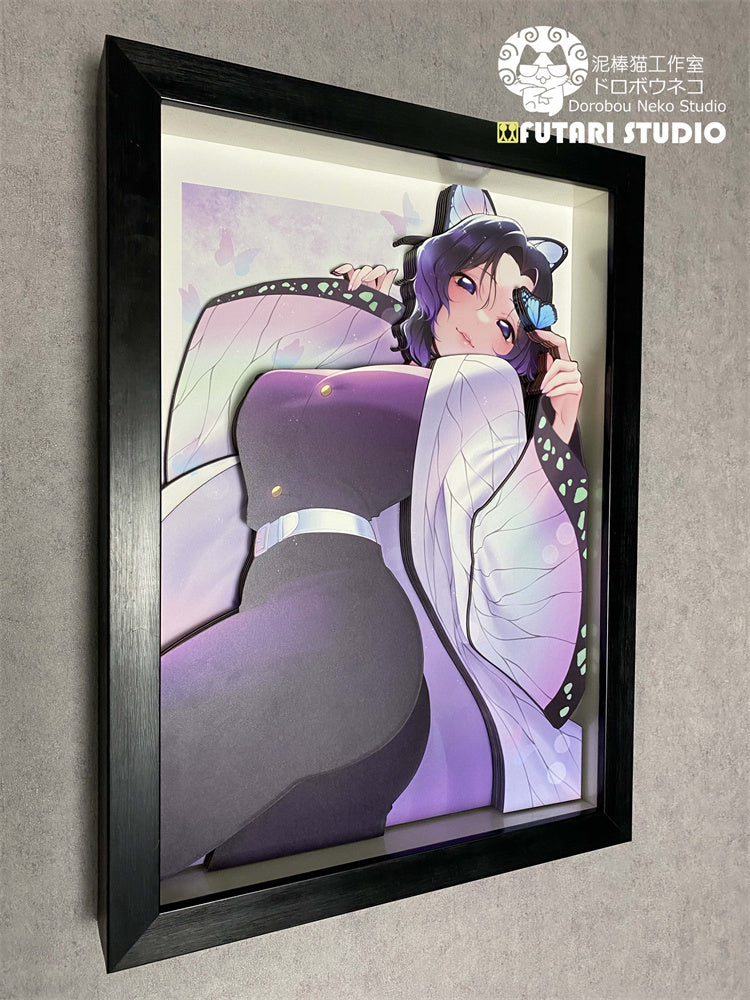 【Pre-sale】Small & Big Size Shinobu Kocho 3D Decoration Painting-Dorobou Neko Studio