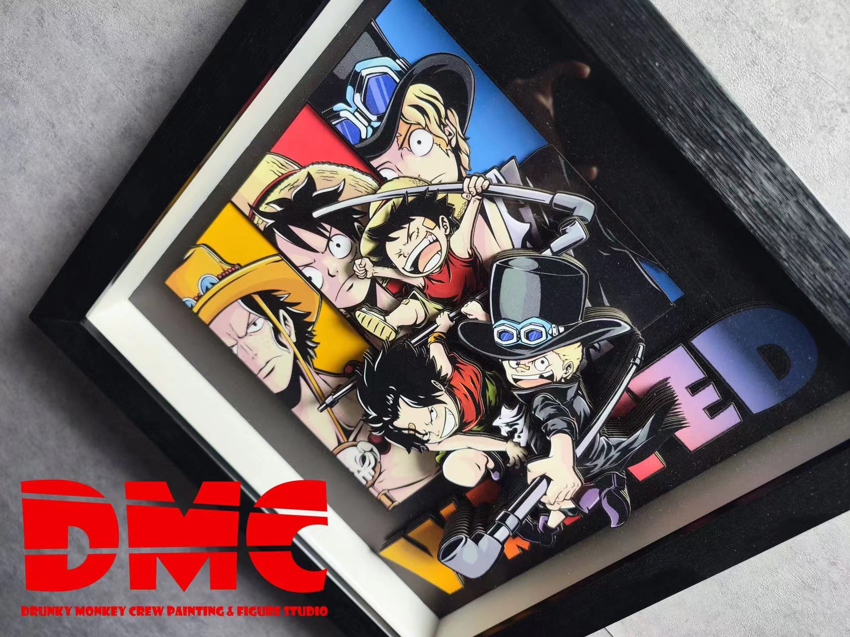 【In stock】DMN-019 3D Decorative Paint of Luffy, Ace & Sabo-One Piece-Drunky Monkey Crew Studio