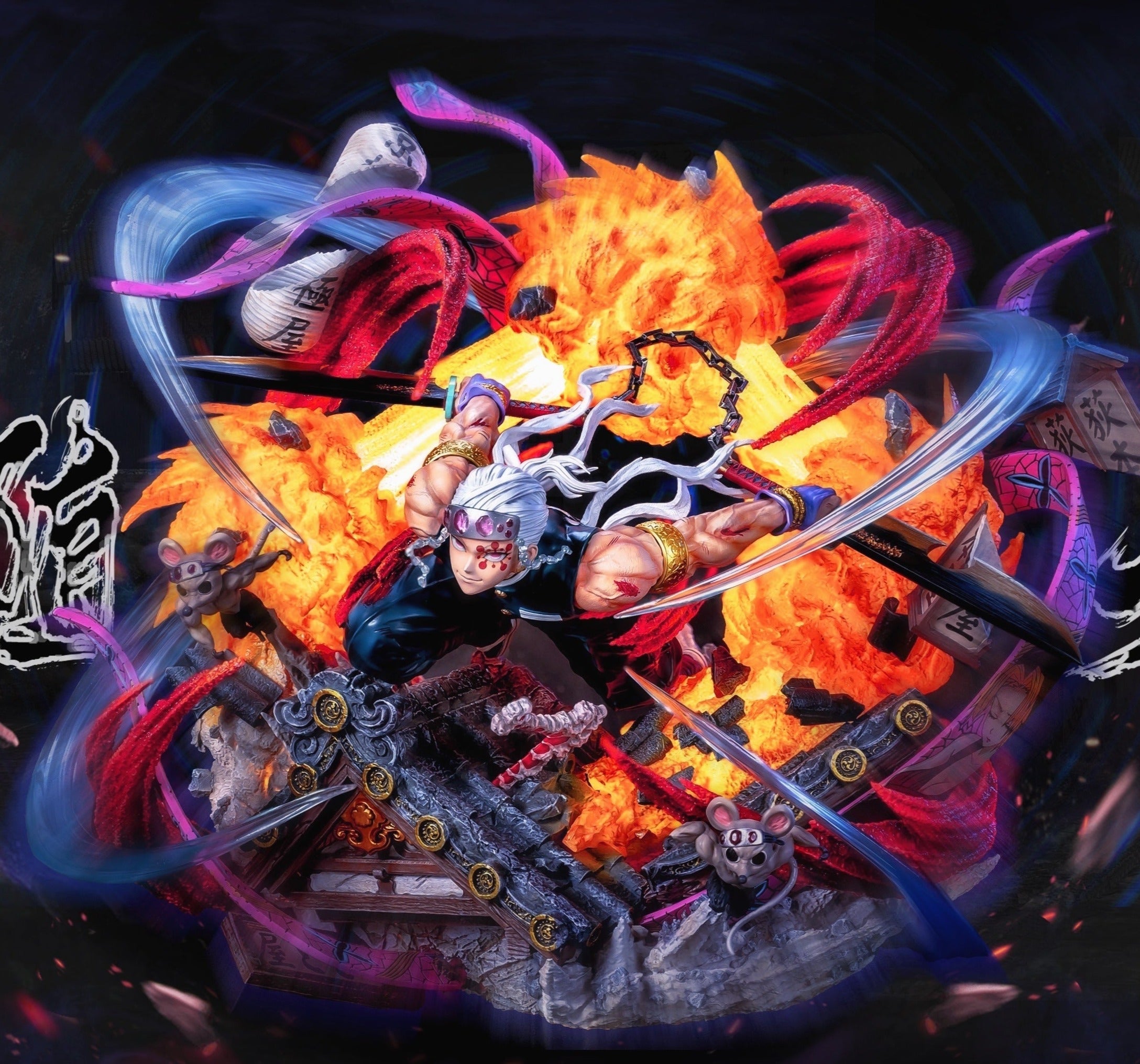 【In stock】1/6 Scale Sound Hashira Tengen Uzui with LED-Fantasy Studio