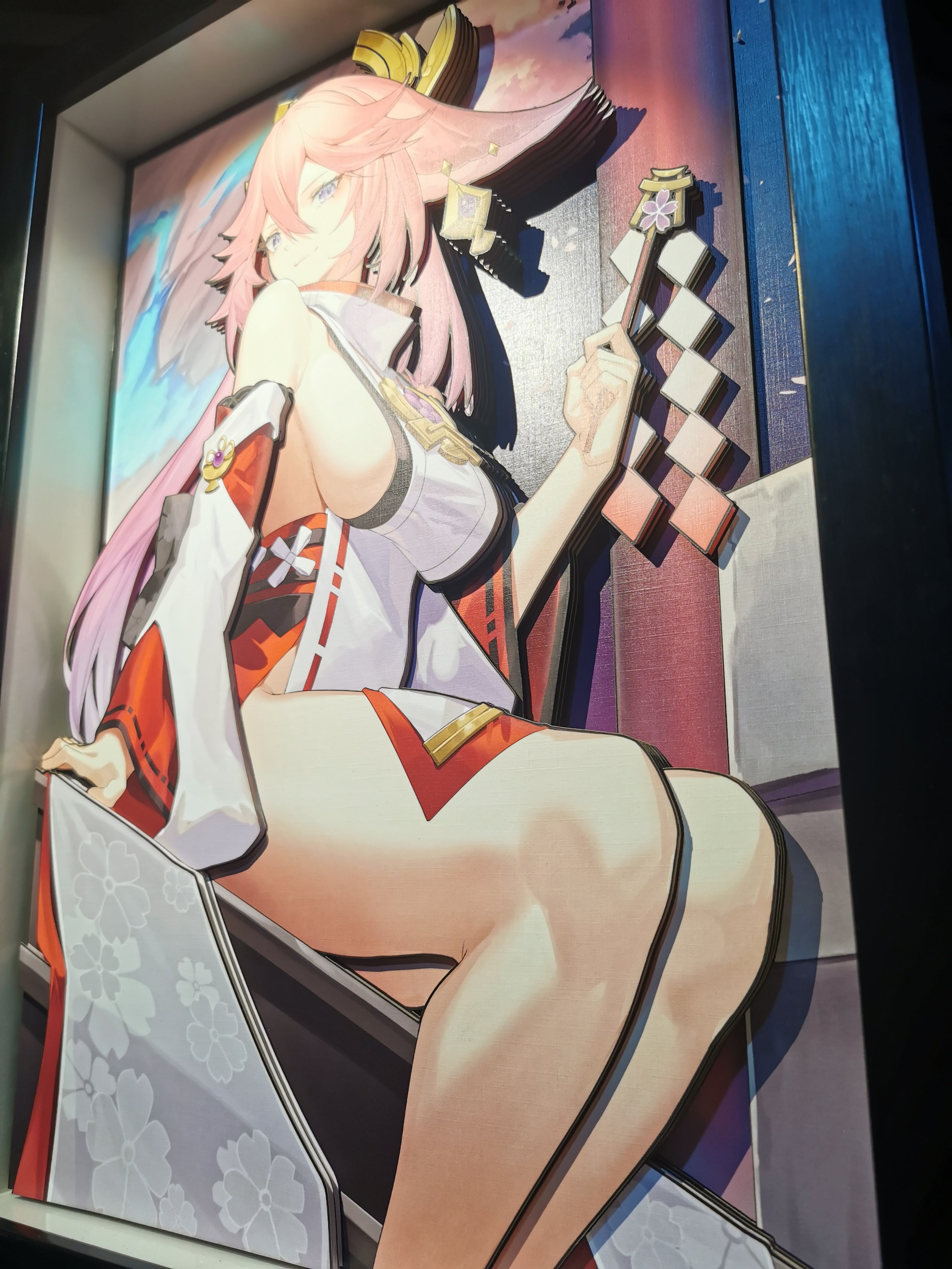 【In stock】A3 & A4 Size Guuji Yae 3D Decoration Painting-Genshin-Raven Studio