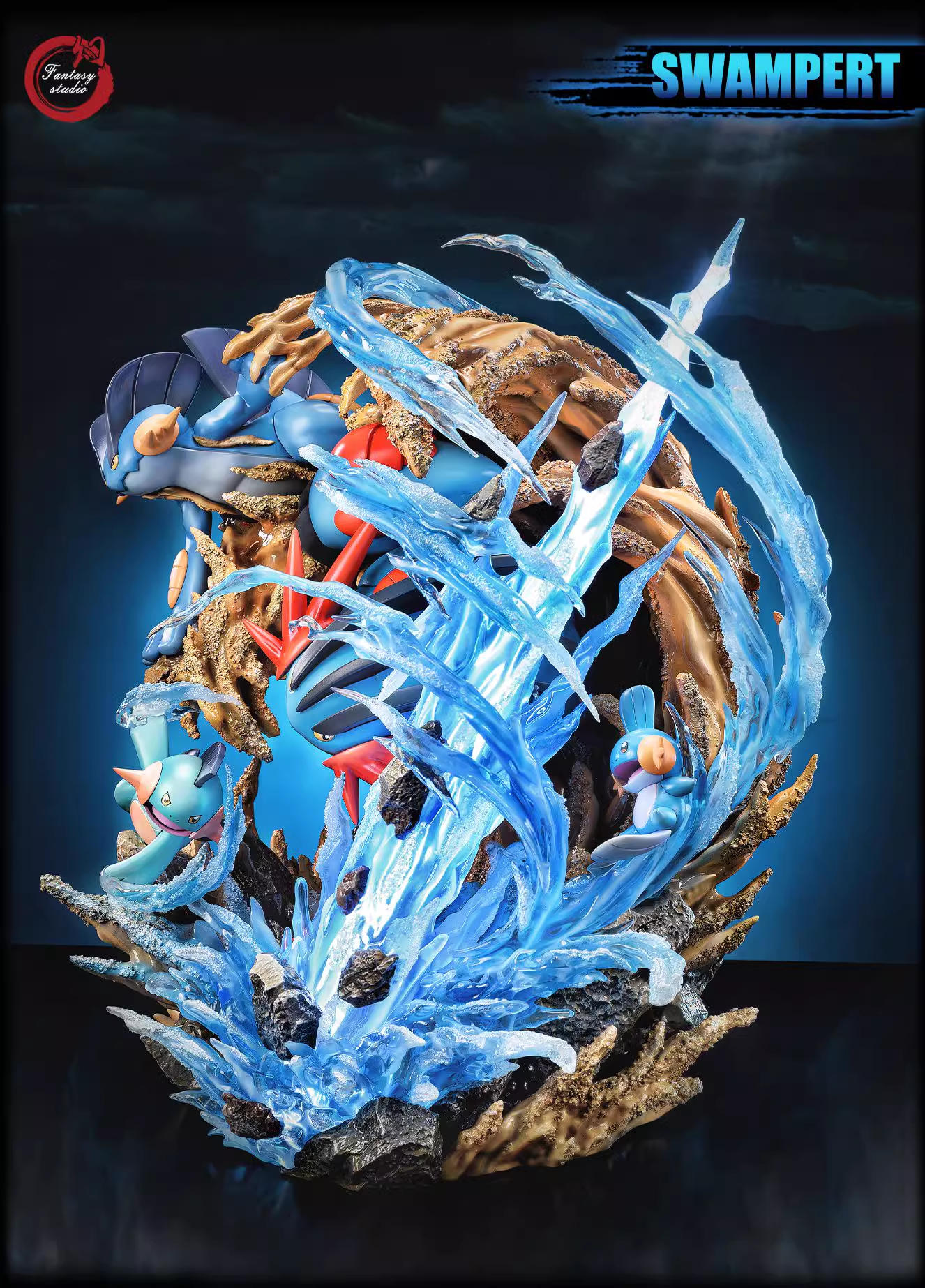 【Last one】GX Evolution Series Swampert Family with LED-Pokemon-Fantasy Studio