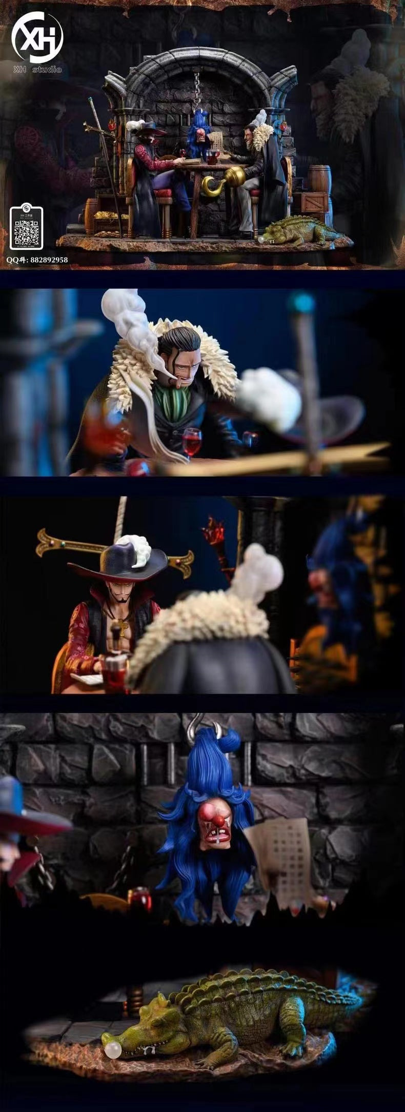 【Pre-sale】1/4 Scale Dracule Mihawk & Sir Crocodile-One piece-XH Studio