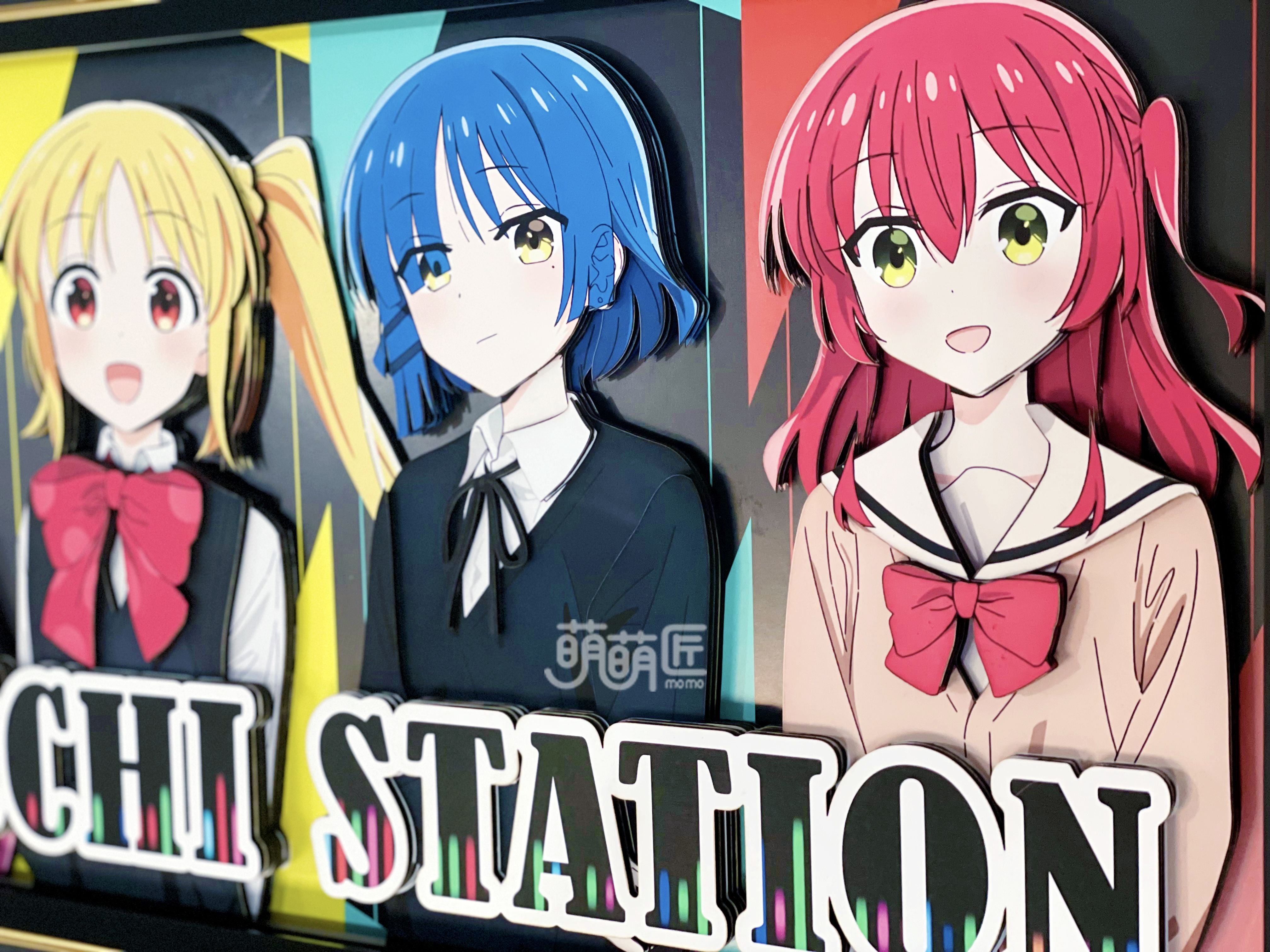 【In stock】3D Decorative Paint of Hitori Gotoh & Nijika Ijichi & Ryo Yamada & Ikuyo Kita-Bocchi the Rock! Decorative Painting-momo Studio