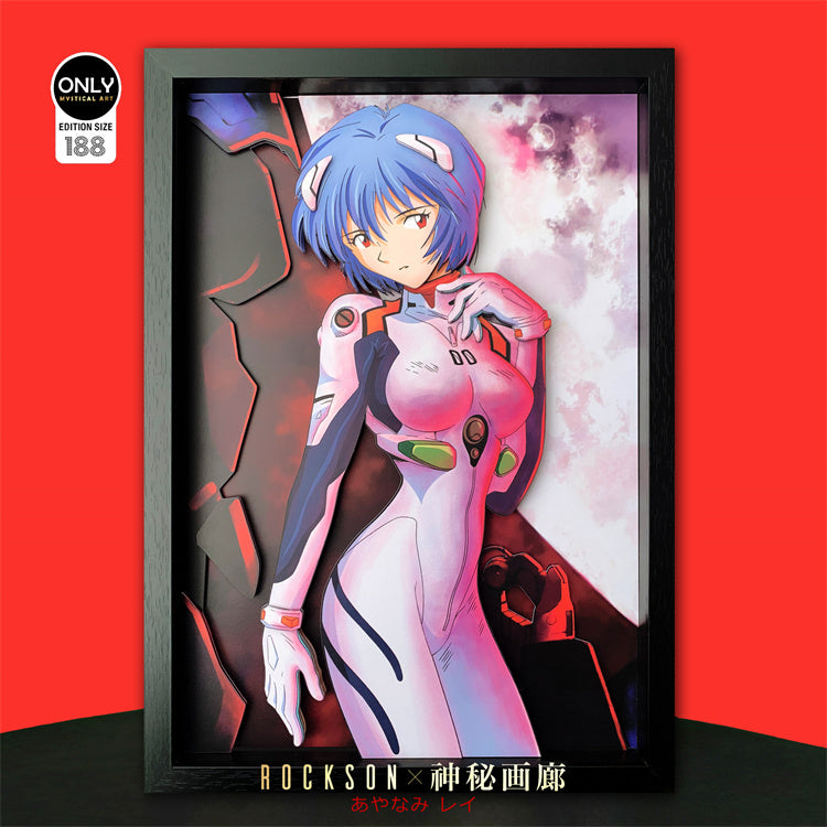 【In stock】Ayanami Rei 3D Decoration Painting-Evangelion-Mystical Art Studio