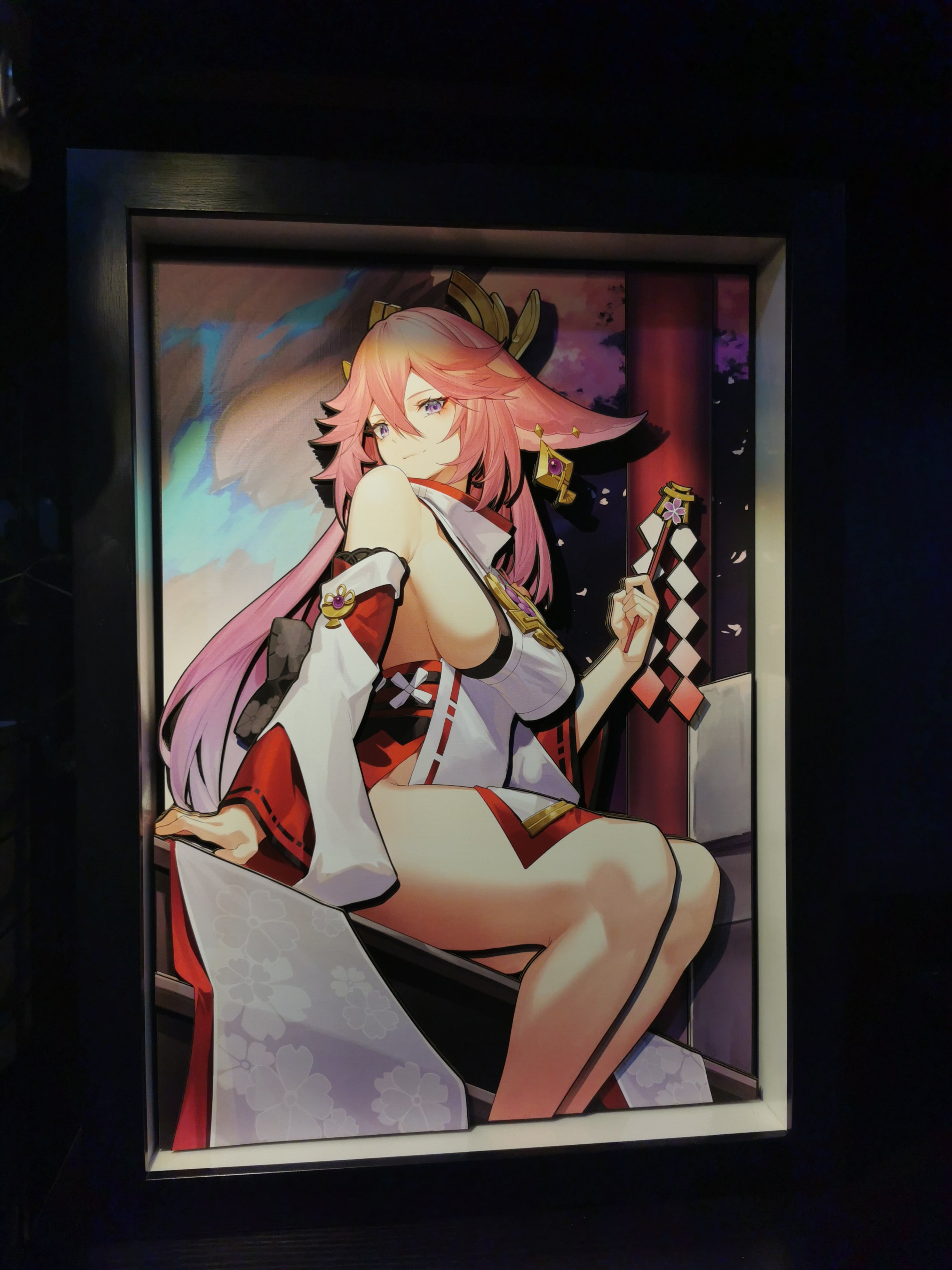 【In stock】A3 & A4 Size Guuji Yae 3D Decoration Painting-Genshin-Raven Studio