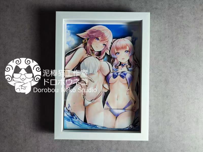 【Pre-sale】DSRL-010 Yae Miko & Sangonomiya Kokomi Decoration Painting-Genshin Impact-Dorobou Neko Studio