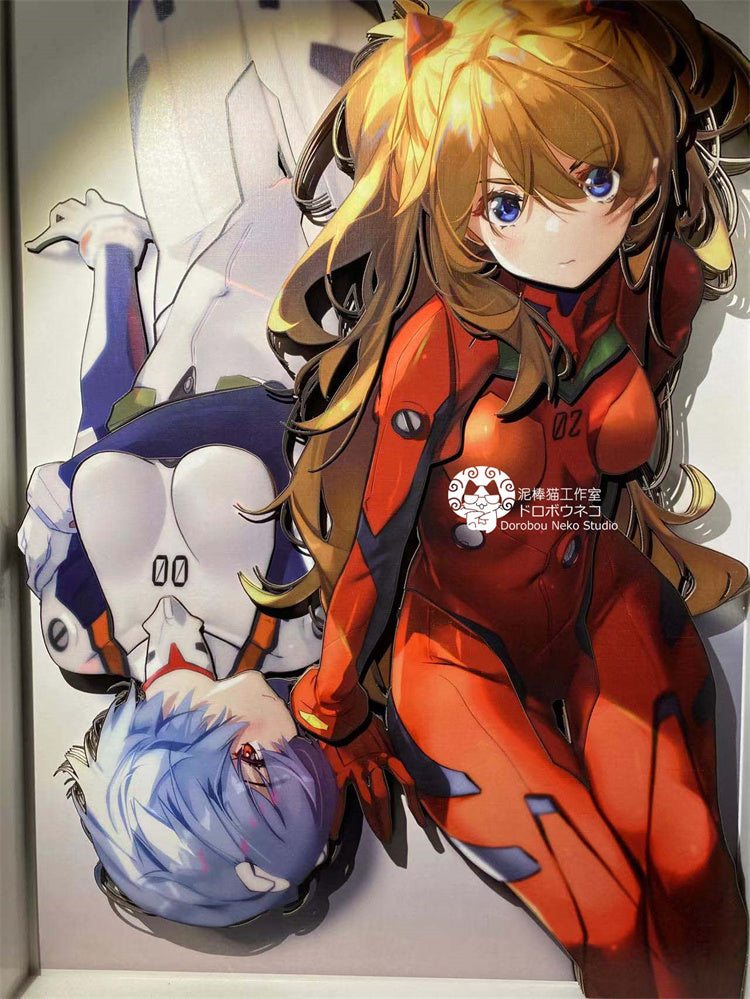 【Pre-sale】Soryu Asuka Langley & Rei Ayanami 3D Decoration Painting-Evangelion-Dorobou Neko Studio