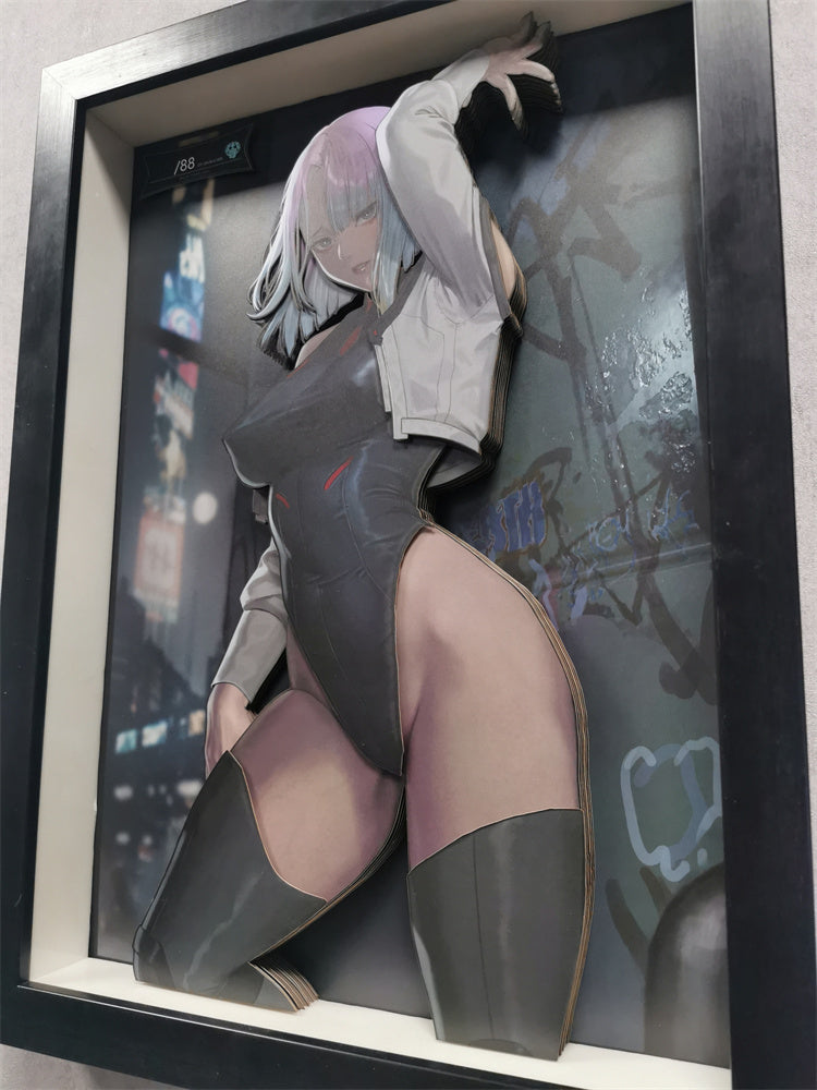 【Pre-sale】Lucyna Kushinada 3D Decoration Painting-Cyberpunk: Edgerunners-Dorobou Neko Studio