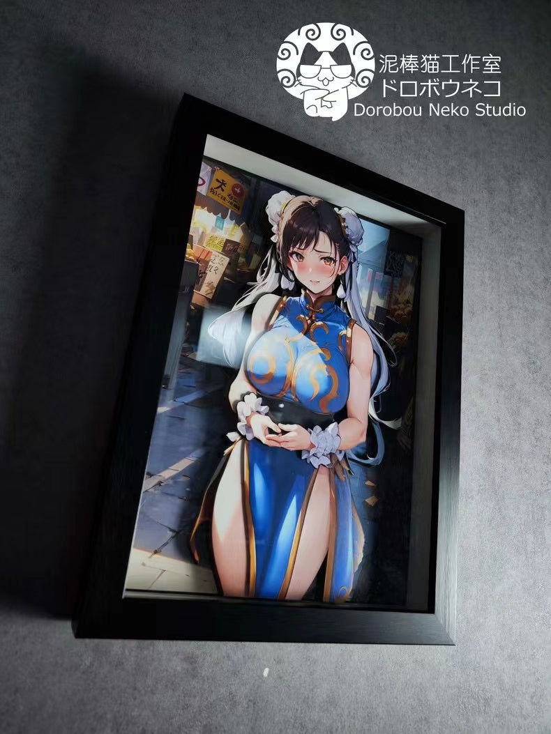 【In stock】DSMG-014 Decorative Painting of Chun-Li-Street Fighter-Dorobou Neko Studio