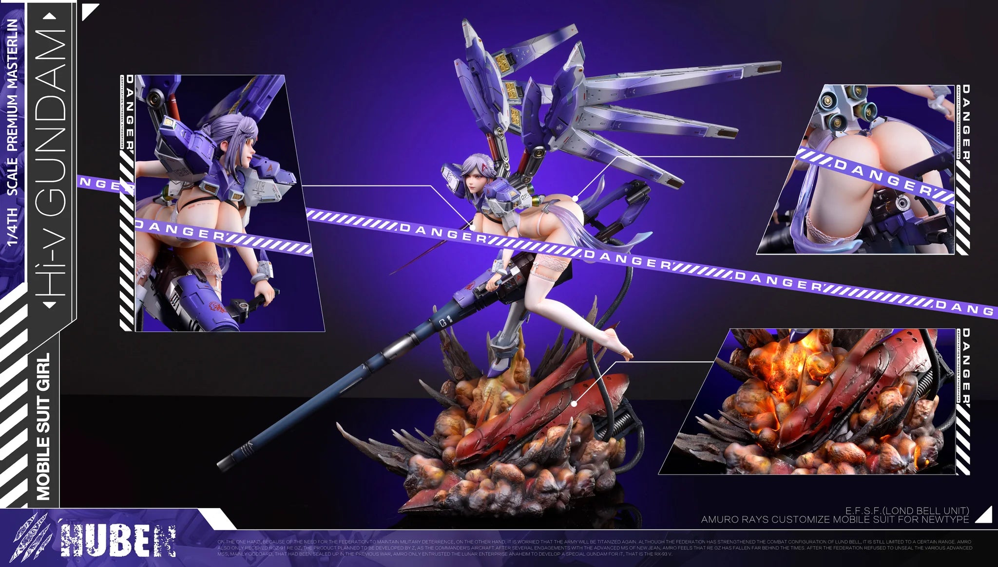 【In stock】1/6 & 1/4 Scale Women Form RX-93-ν2 Hi-ν with LED- HuBen Studios