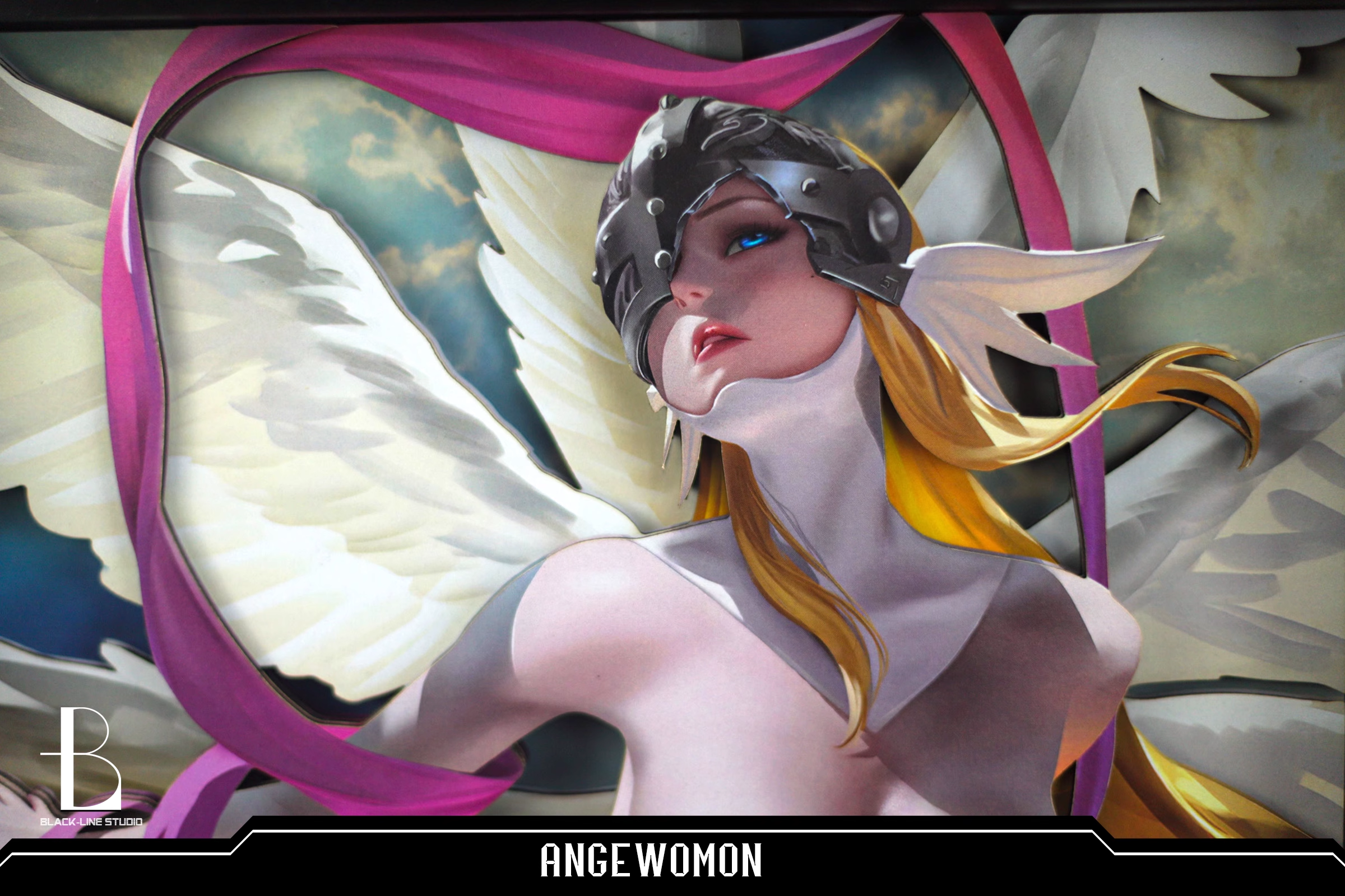 【Pre-sale】Decorative Painting of Angewomon-Digimon Adventure-Black Line Studio
