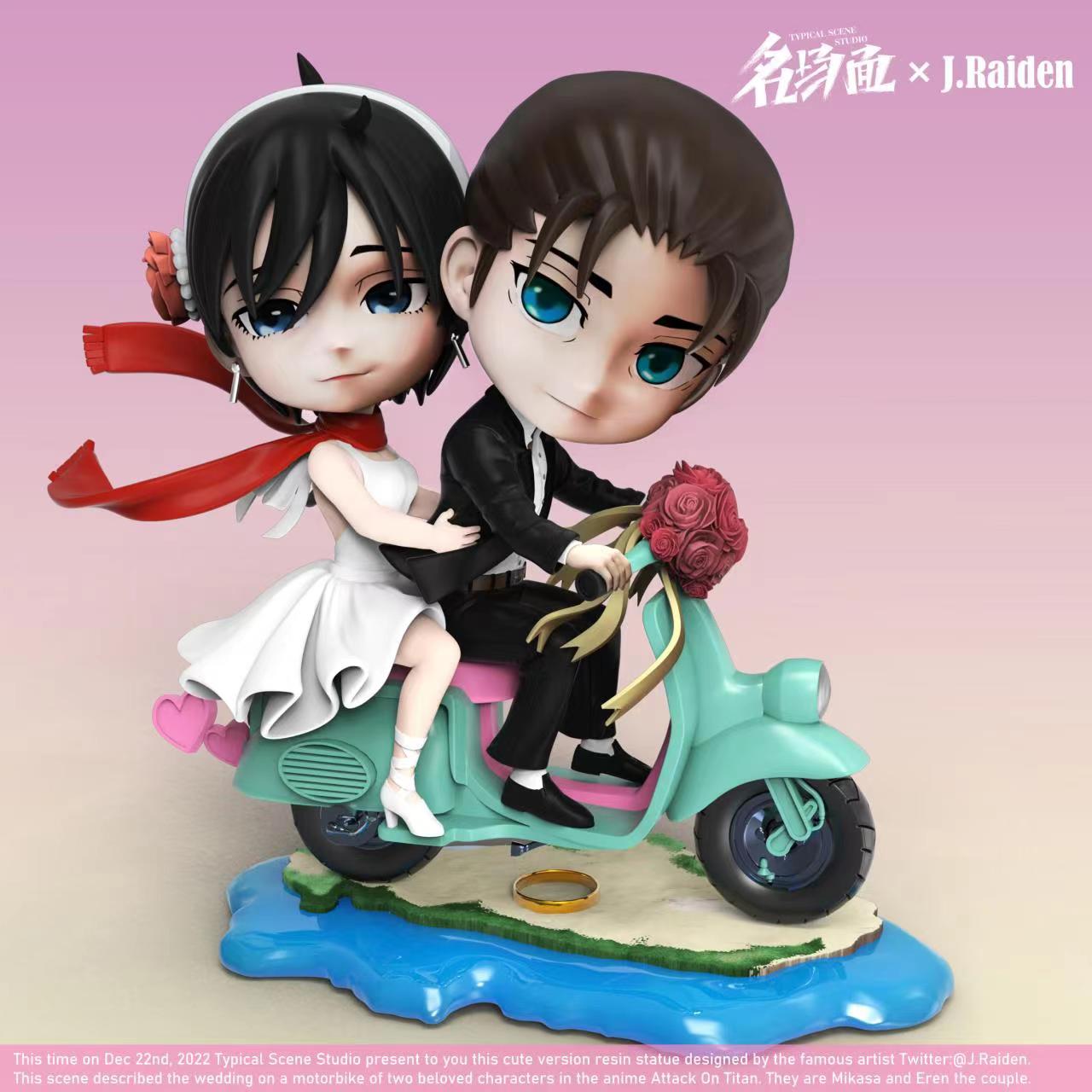 【In stock】Biker Eren Jaeger& Mikasa Ackerman-Attack on Titan-Typical Scene Studio