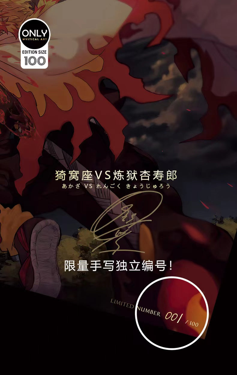 【Pre-sale】Decorative Painting of Akaza VS Rengoku Kyoujurou-Mystical Art Studio