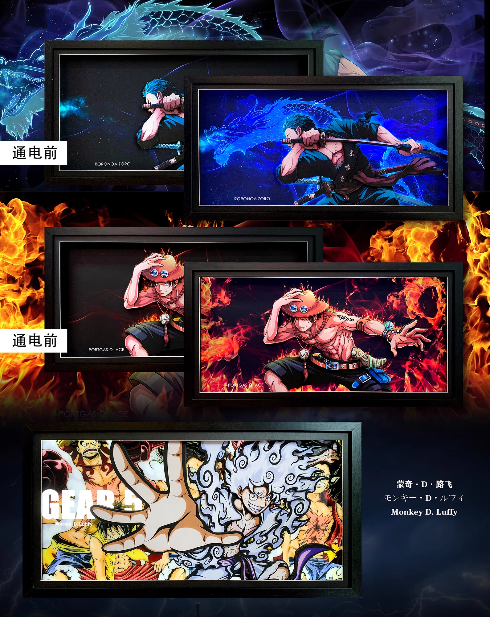 【In stock】Decorative Painting of Gear 5 Luffy-One Piece-Mystical Art Studio