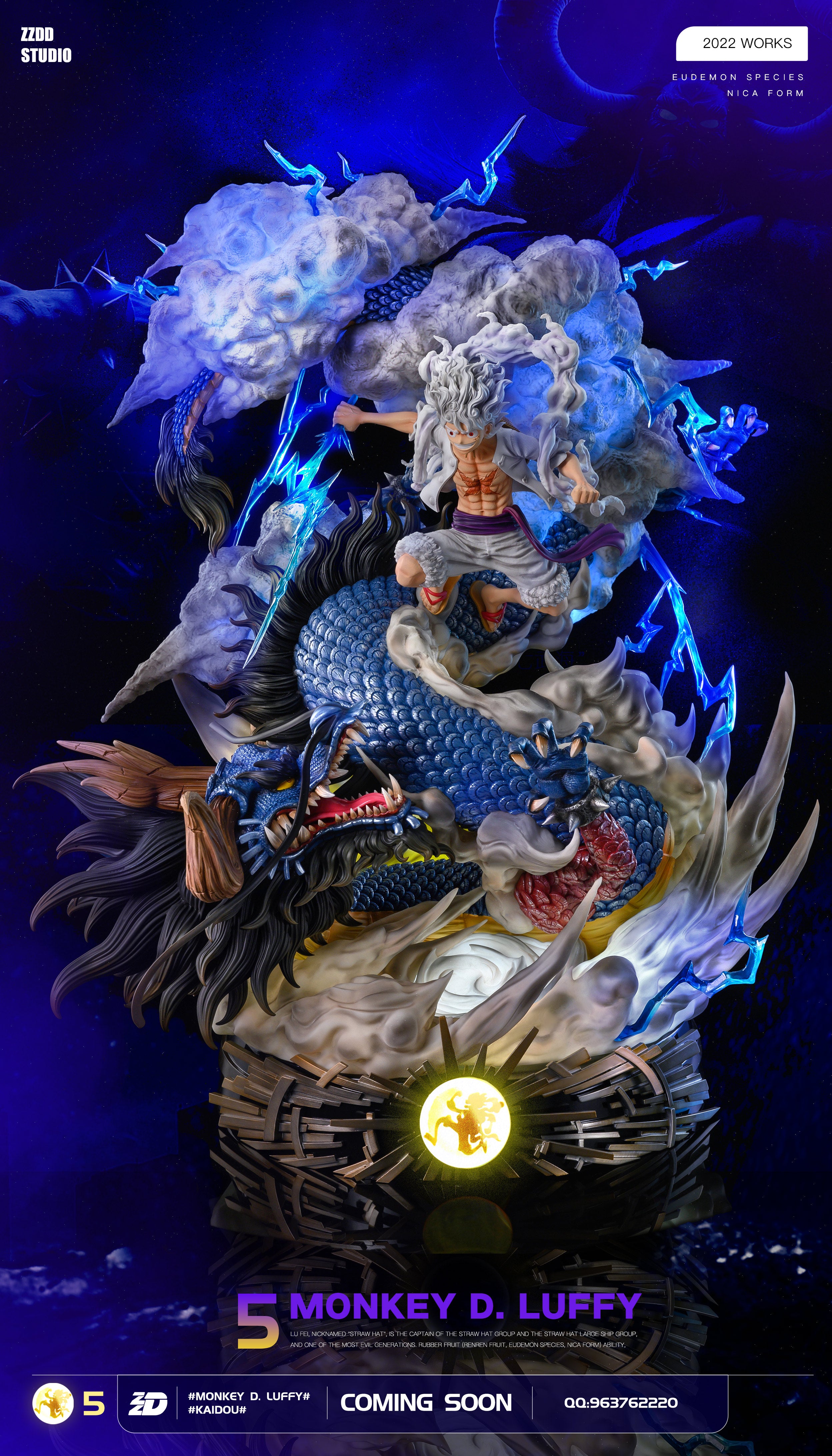 【In stock】1/6 Scale Nika Monkey D. Luffy vs Full Beast Form Kaidou with LED-One piece-ZZDD Studio