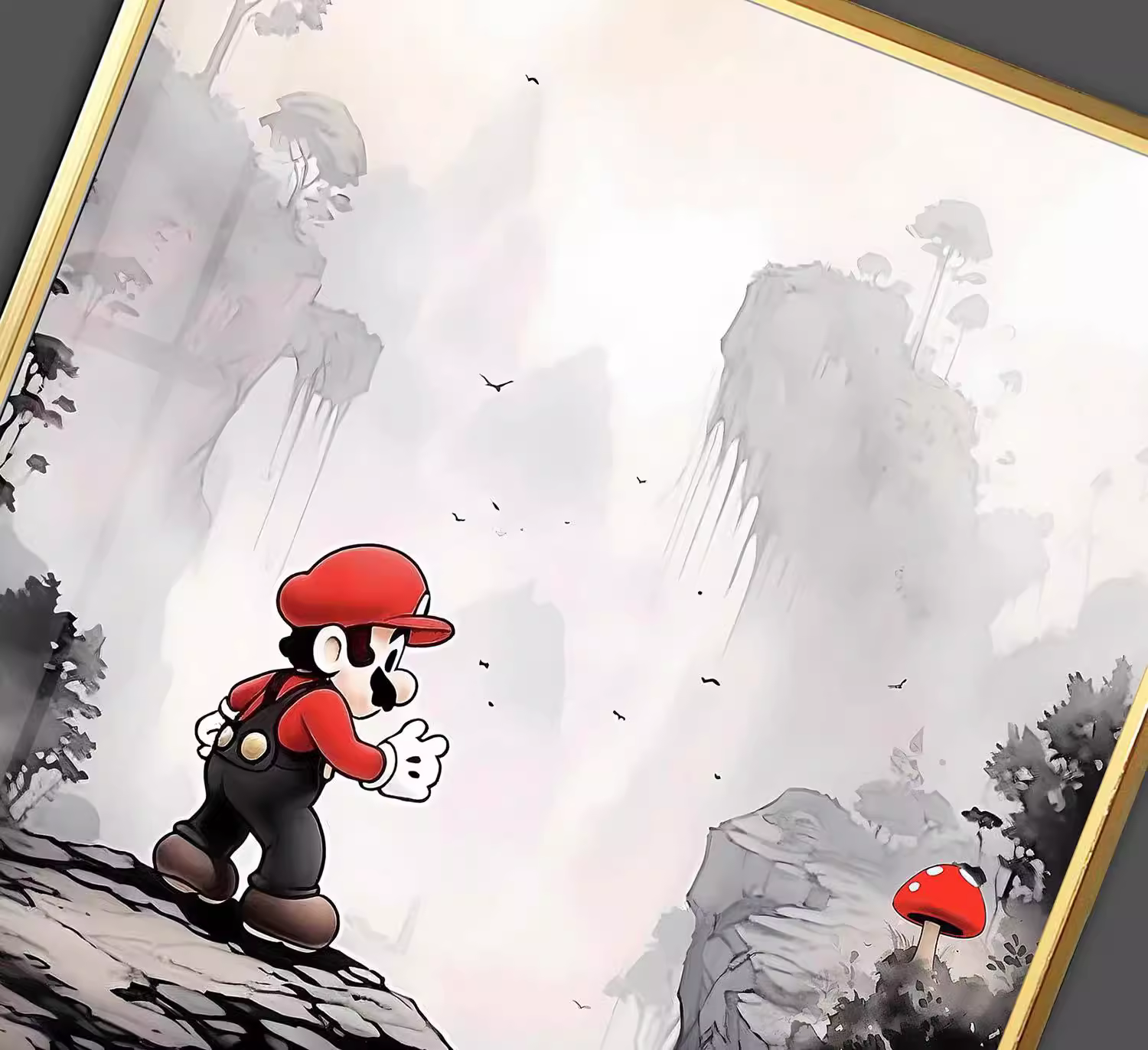 【In stock】Decorative Painting of Mario-Super Mario Bros.-Billion Birds Studio