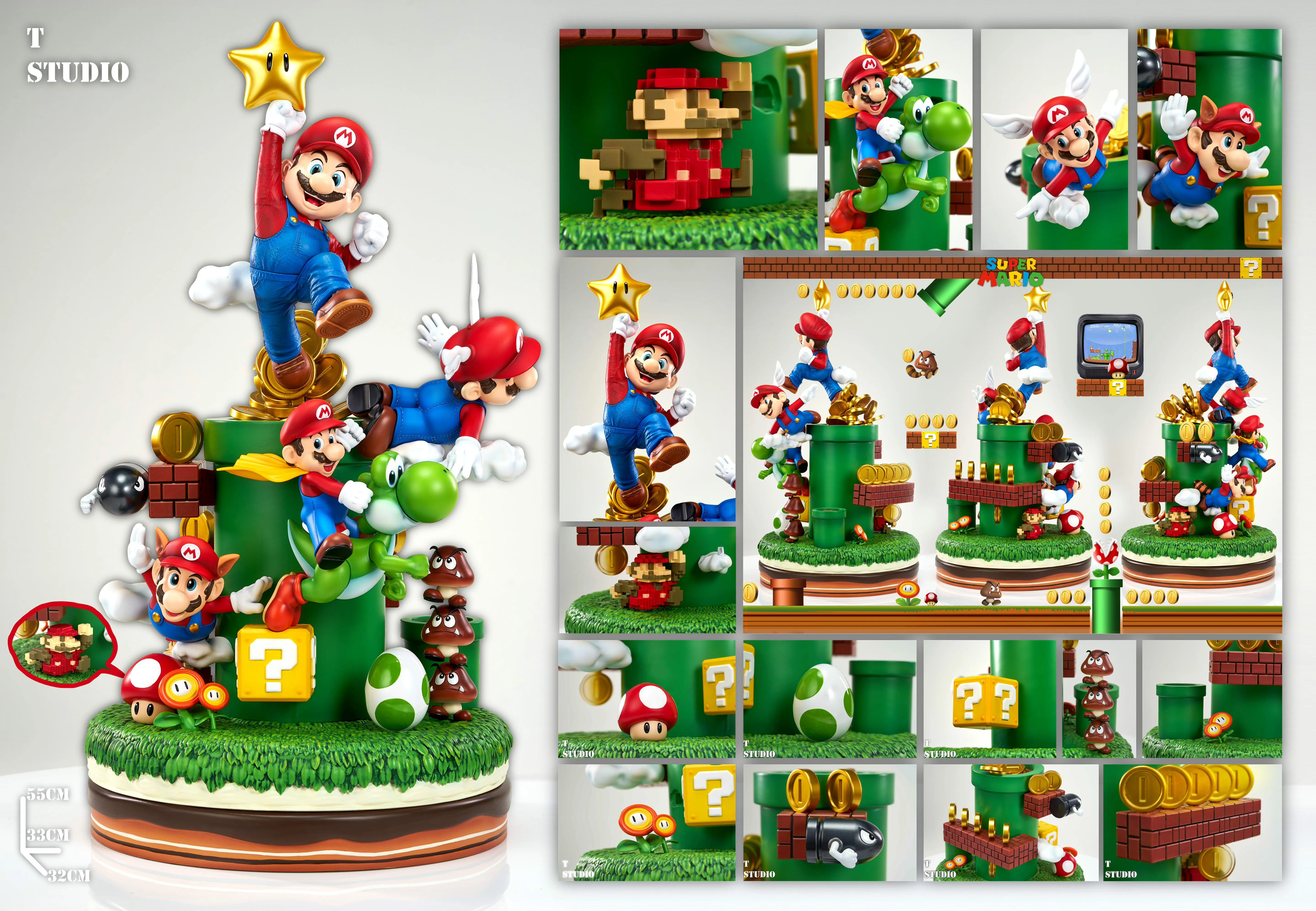 【In stock】Mario Evolution-Super Mario Bros.-T Studio
