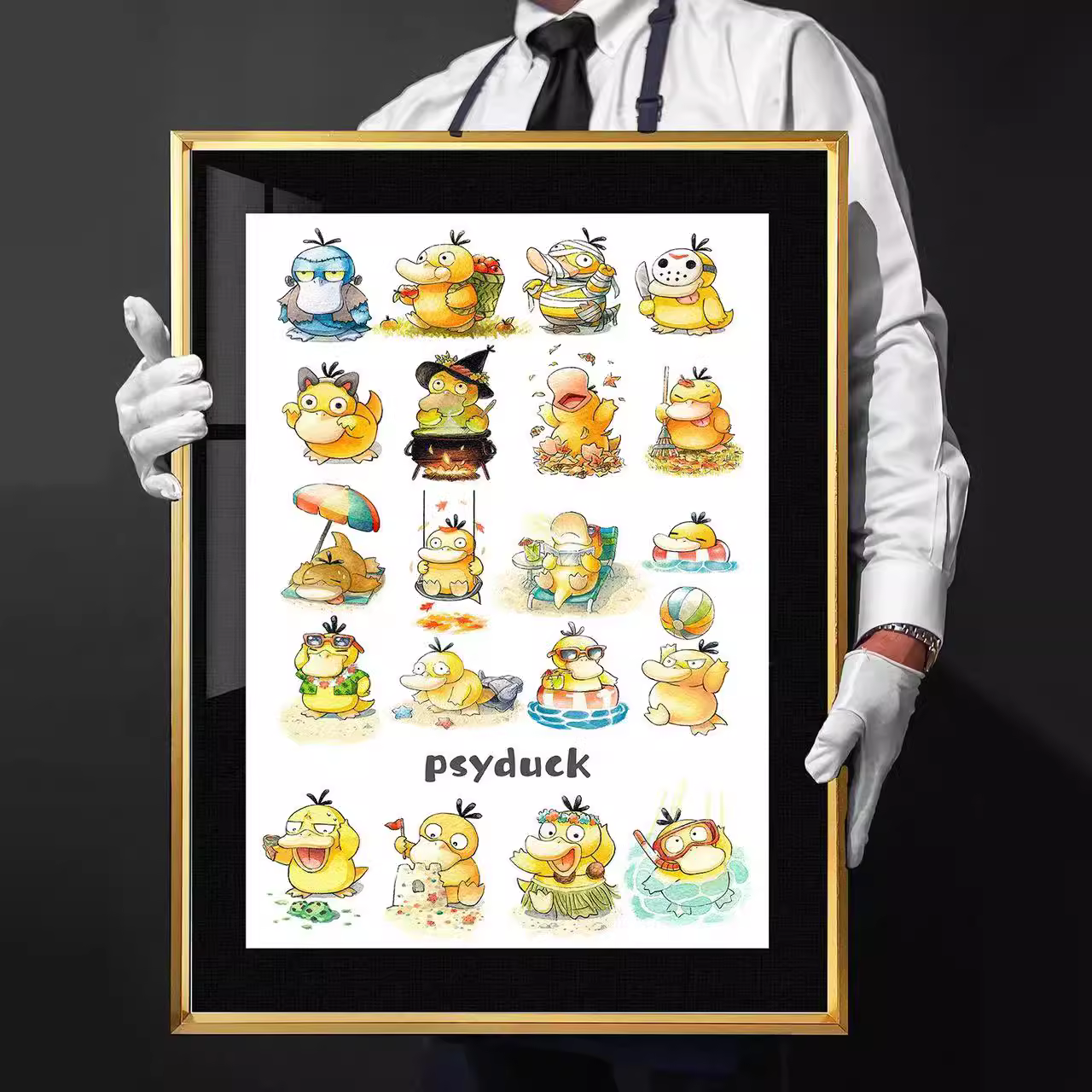 【In stock】Decorative Painting of Psyduck-Pokemon-Billion Birds Studio